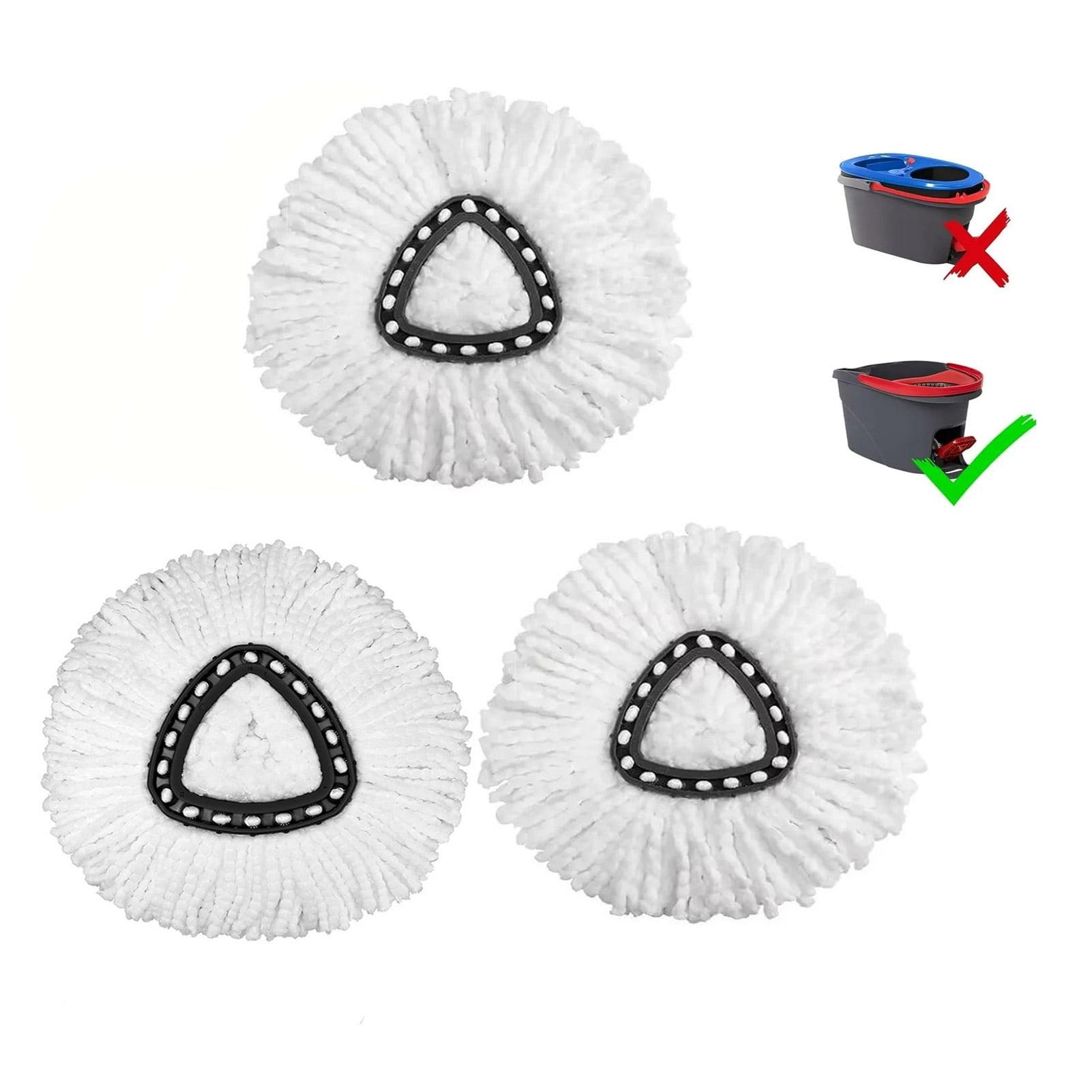 White Microfiber Spin Mop Refill Heads, 3-Pack