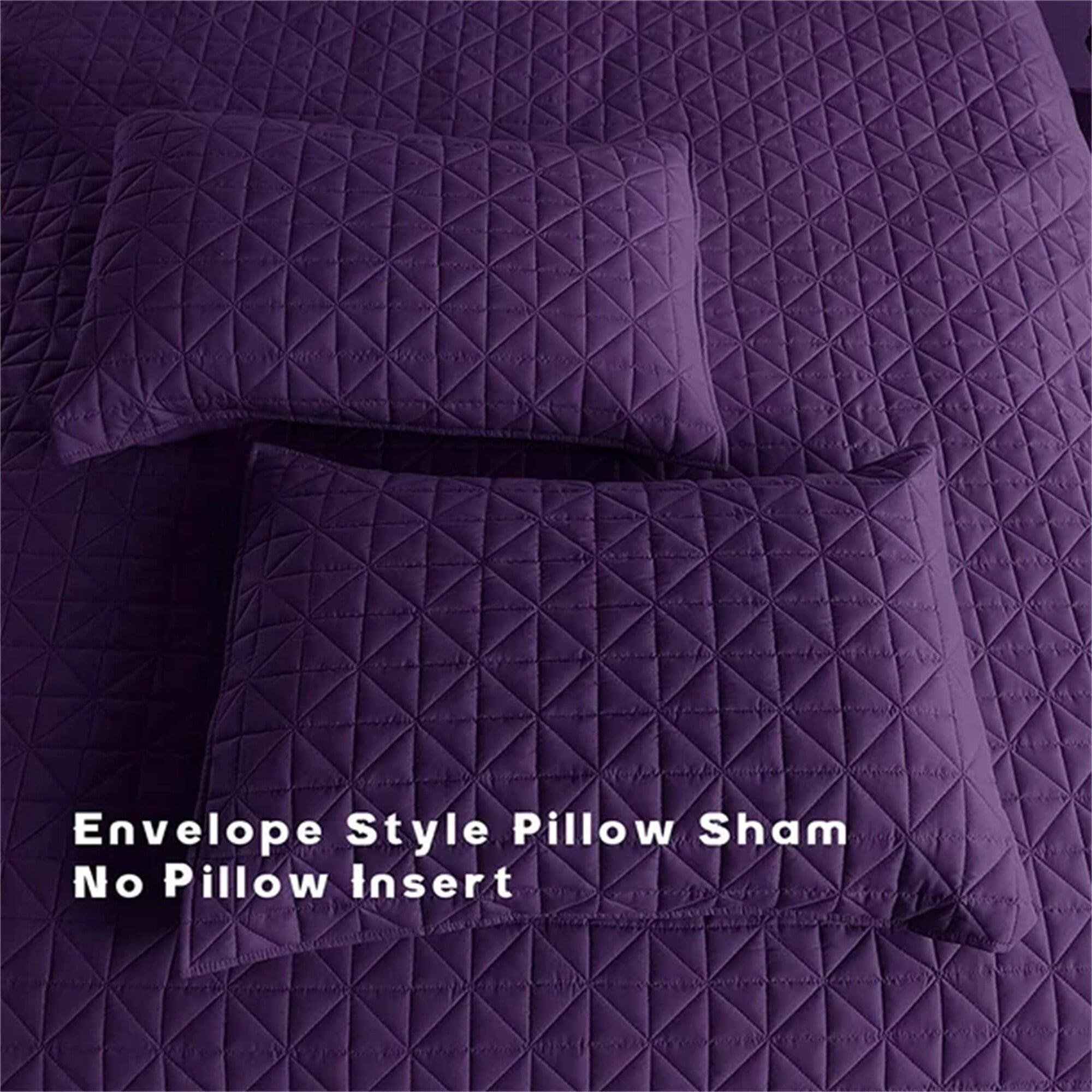 3-Piece King Size Quilt Set Purple - 3 Piece - King