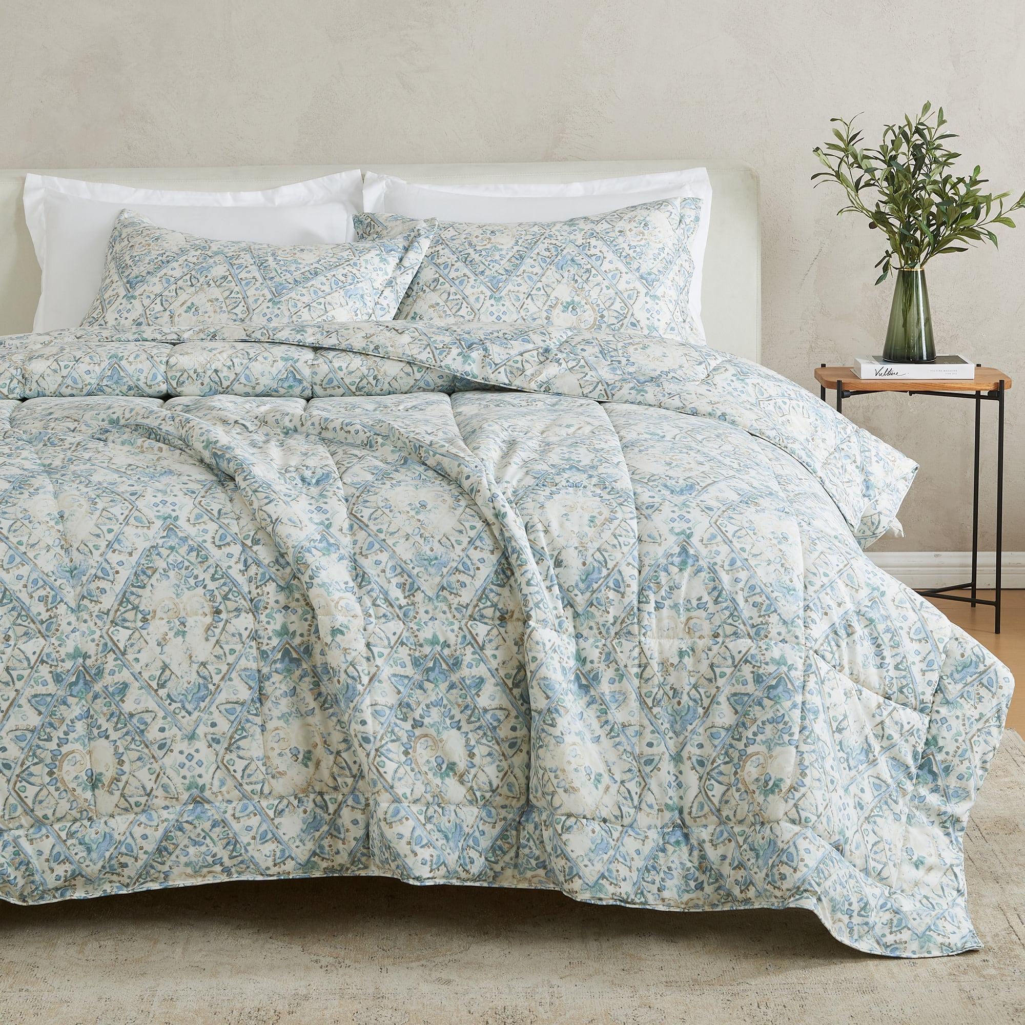 FreshFolds Reversible Microfiber Comforter Set with Shams