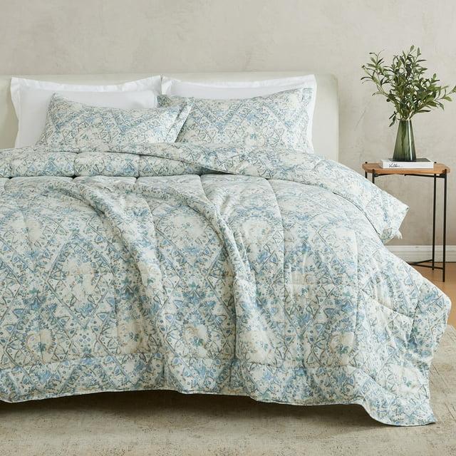 FreshFolds Reversible Microfiber Comforter Set with Shams