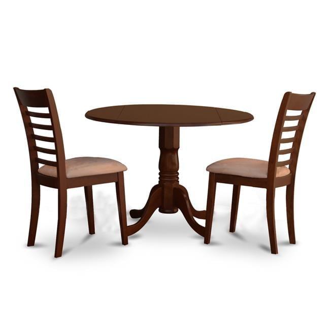 3 Piece Round Kitchen Table & 2 Small Dining Chairs Set