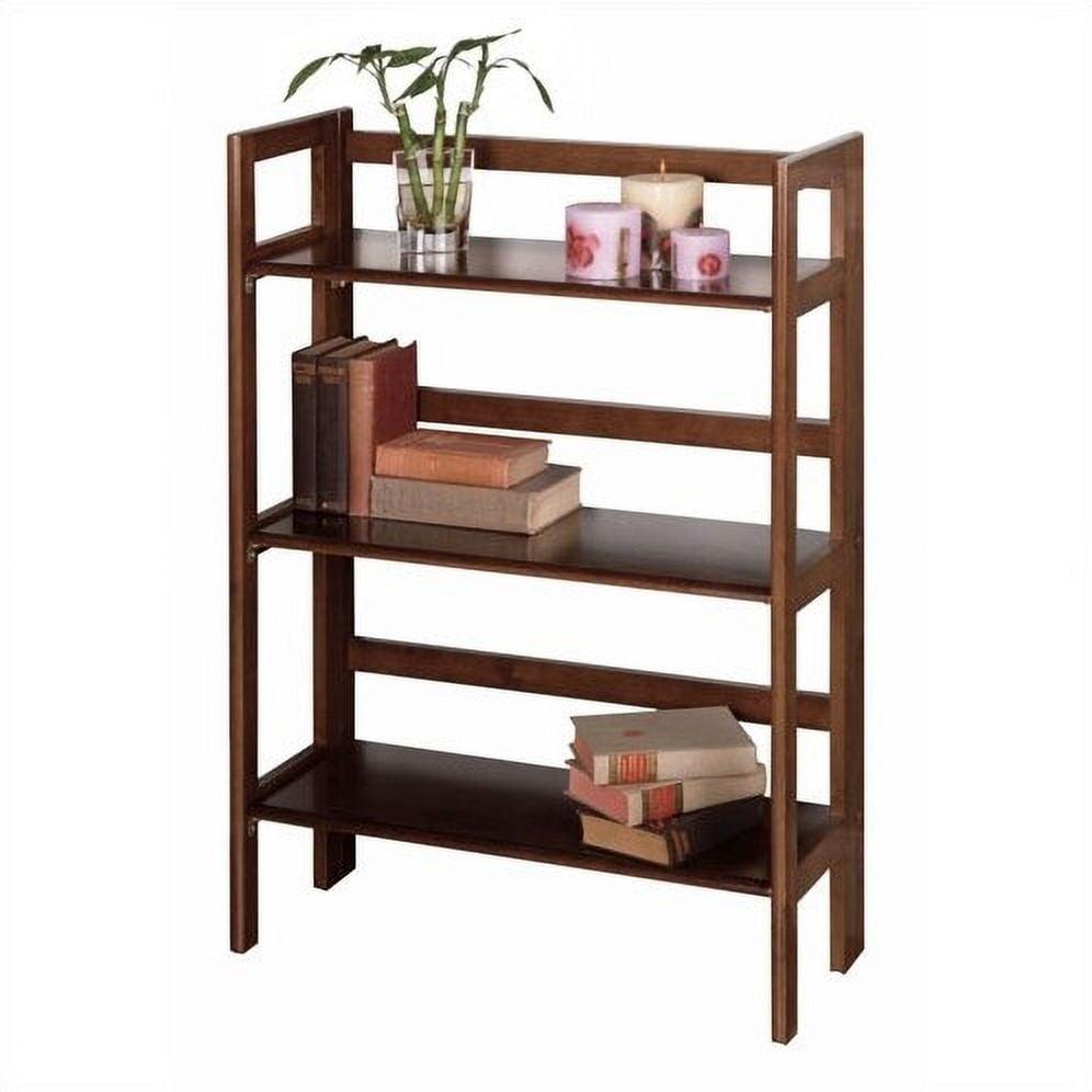 Walnut 3-Tier Stackable Solid Wood Floating Shelf