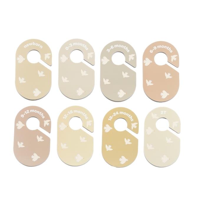 3 Sprouts Baby Closet Dividers (Newborn to 24 Months) – Set of 8 - Bird