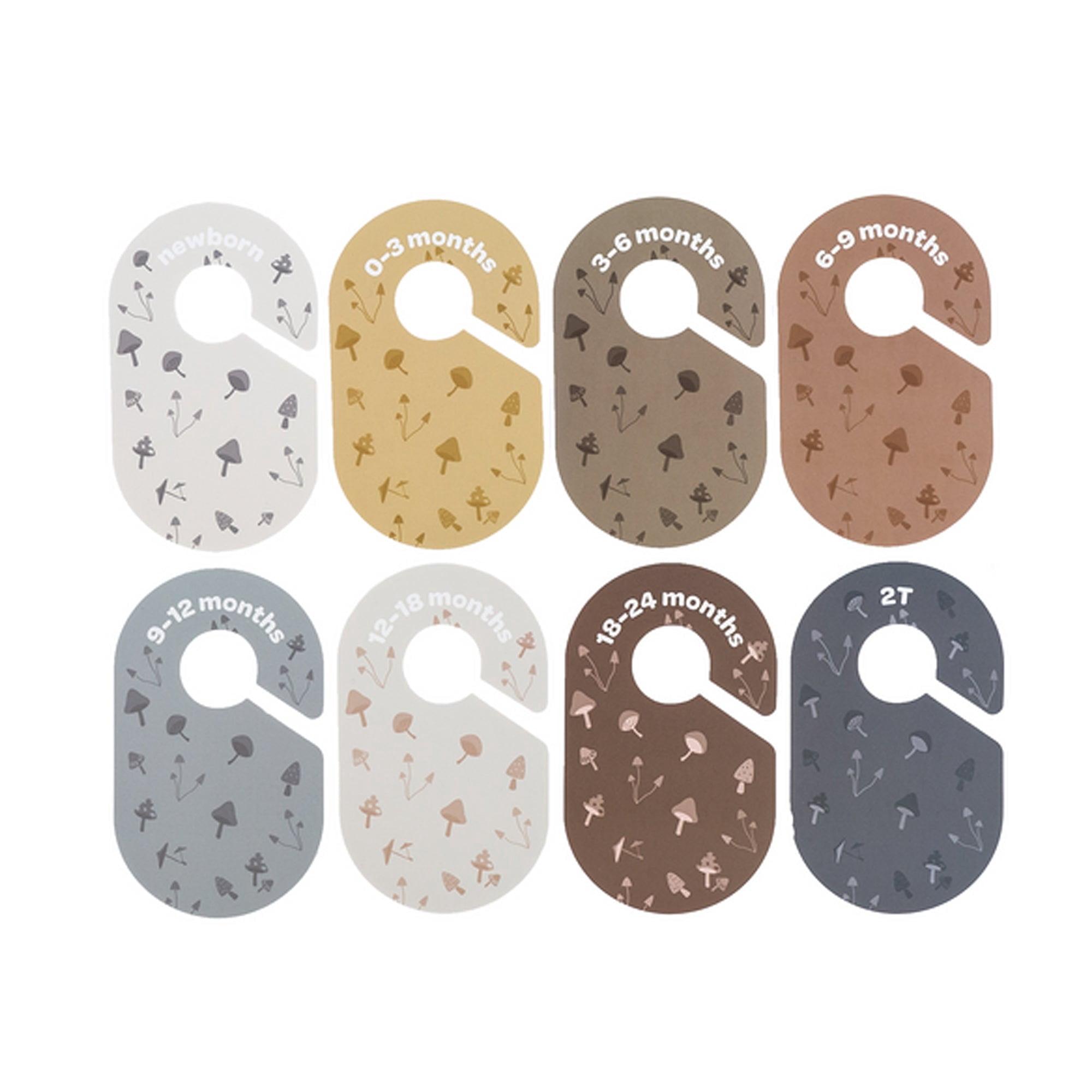 3 Sprouts Baby Closet Dividers (Newborn to 24 Months) – Set of 8 - Mushroom