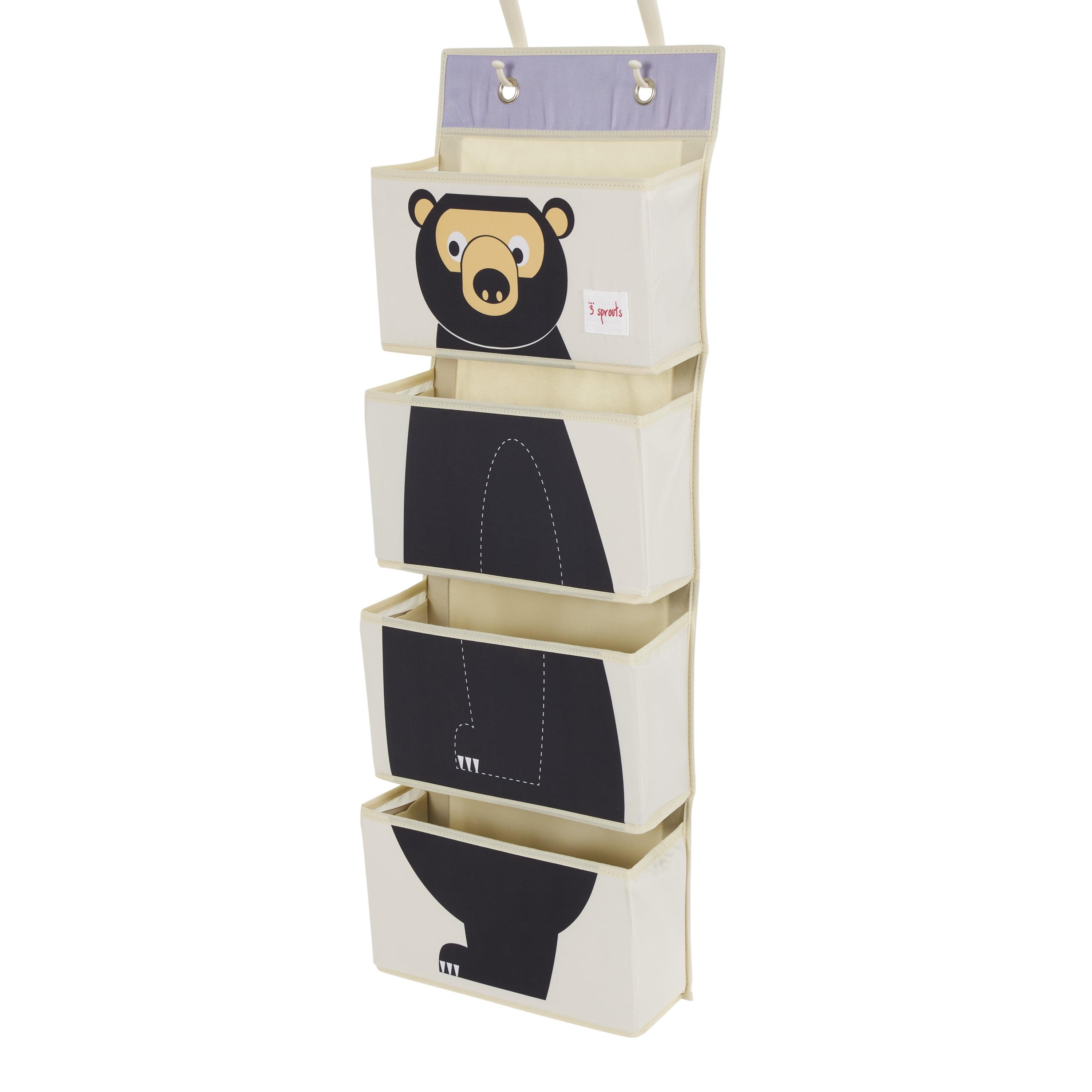 Bear Themed Beige and Black Hanging Wall Organizer