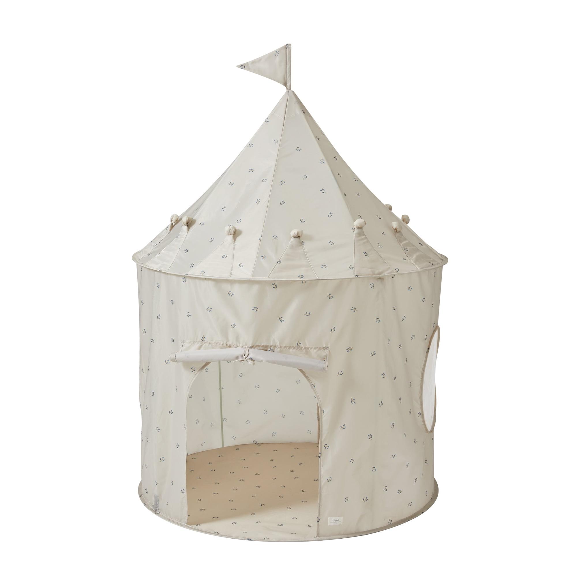 Blueberry Taupe Recycled Fabric Kids Play Tent Castle