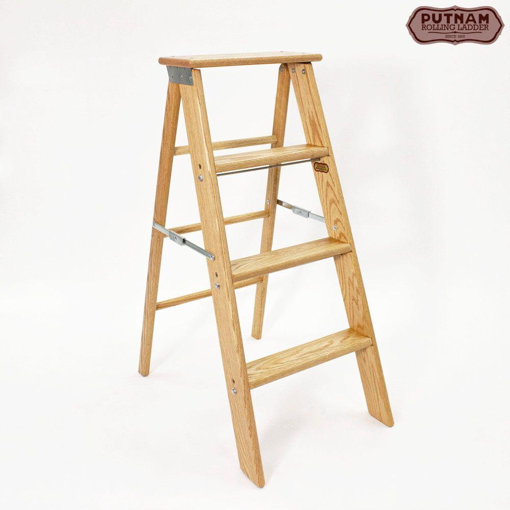 3 - Step Wood Lightweight Folding Small Step Ladder