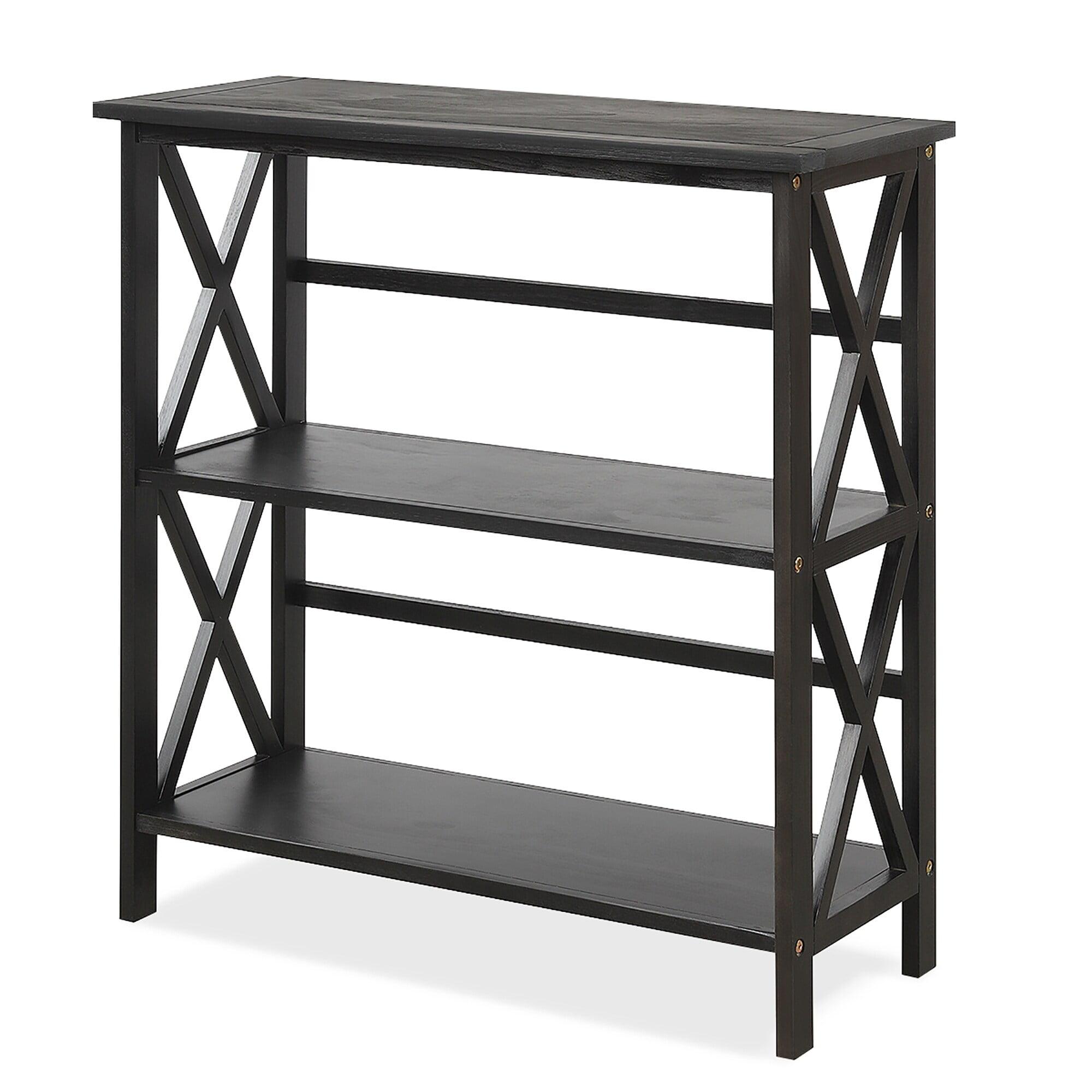Montego 3-Shelf Bookcase-Black
