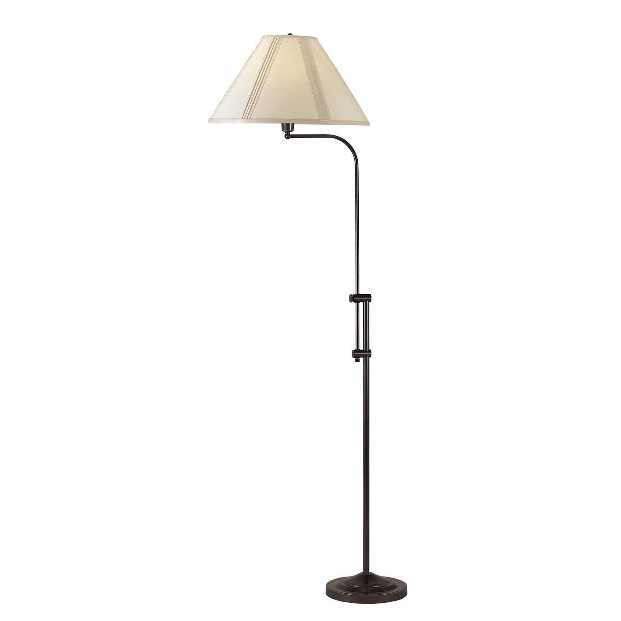 Bronze Adjustable Metal Floor Lamp with 3-Way Switch, 21" Height