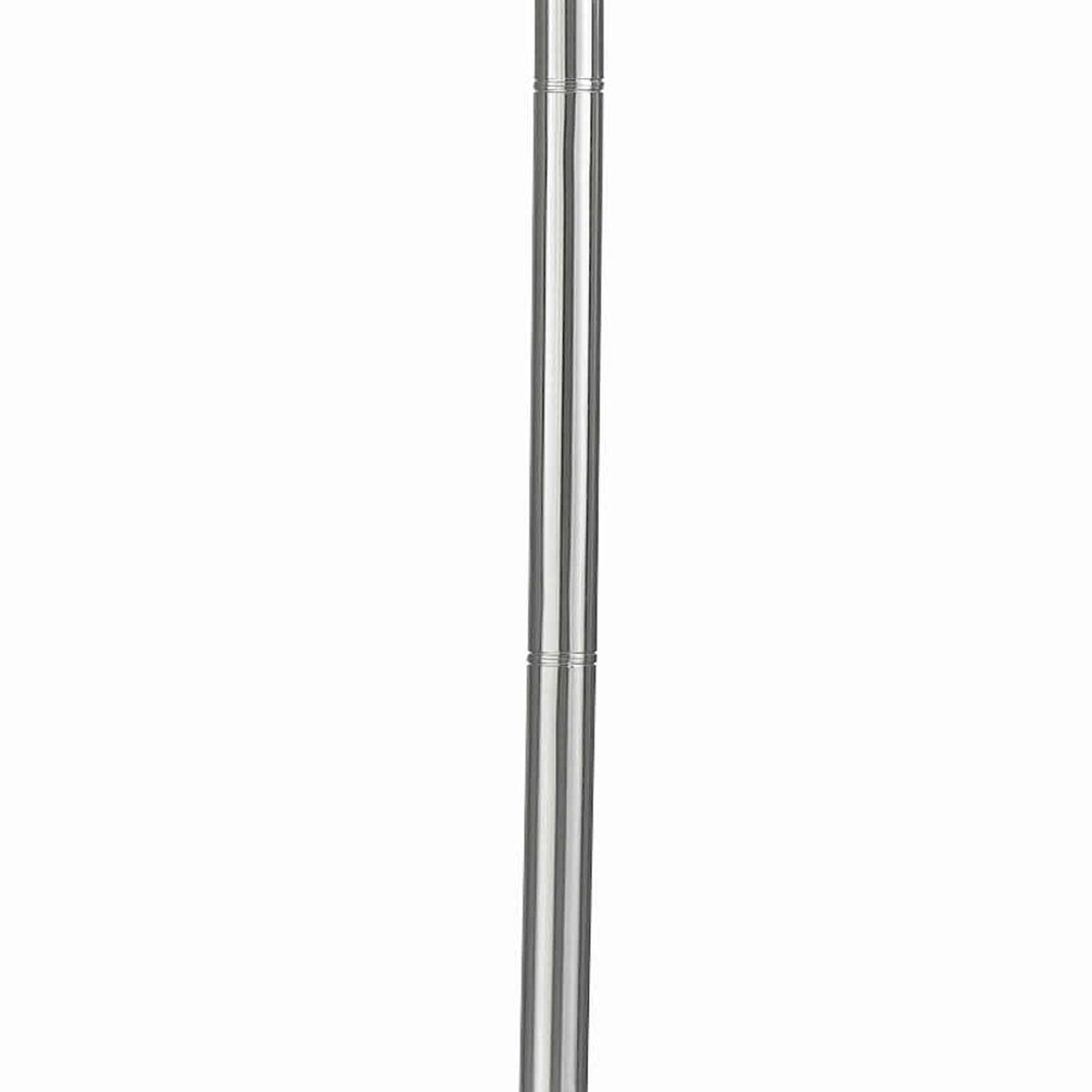 Benjara 3 Way Torchiere Floor Lamp with Frosted Glass shade and Stable Base, White