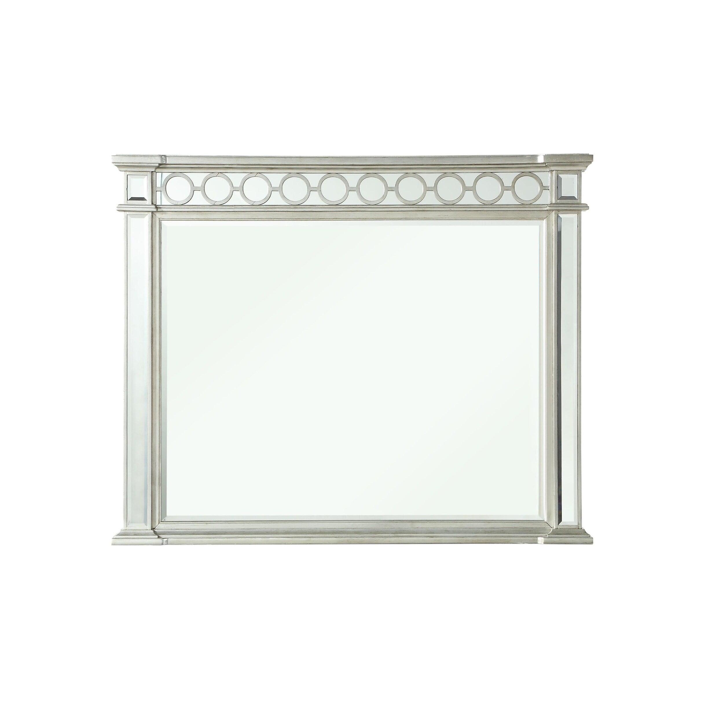 52" Rectangular Silver and Gold Wood Mirror