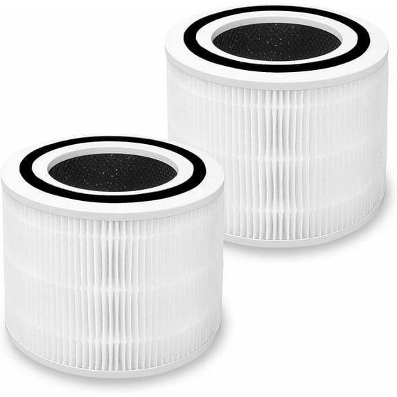 2-Pack Core 300 Replacement Filter for LEVOIT Core 300 and Core 300S Air Purifier, H13 True HEPA Filter and Activated Carbon, Replace Core 300-RF