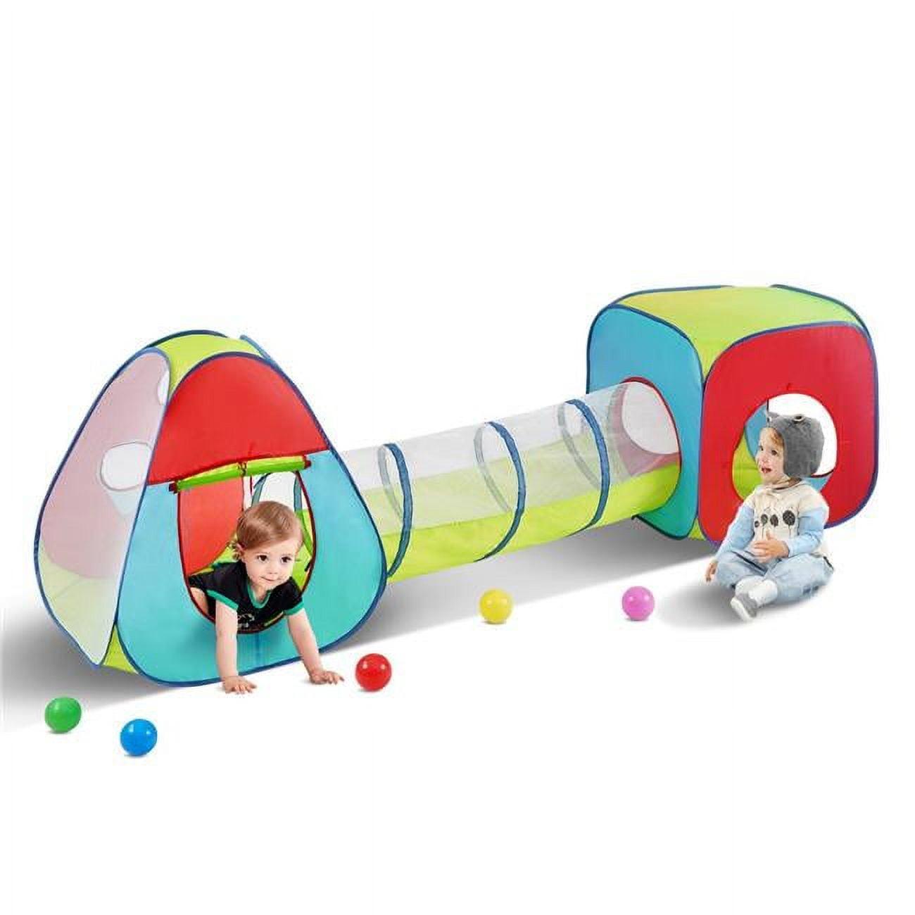 3 in 1 Kids Play Tent with Tunnel, Multi Color
