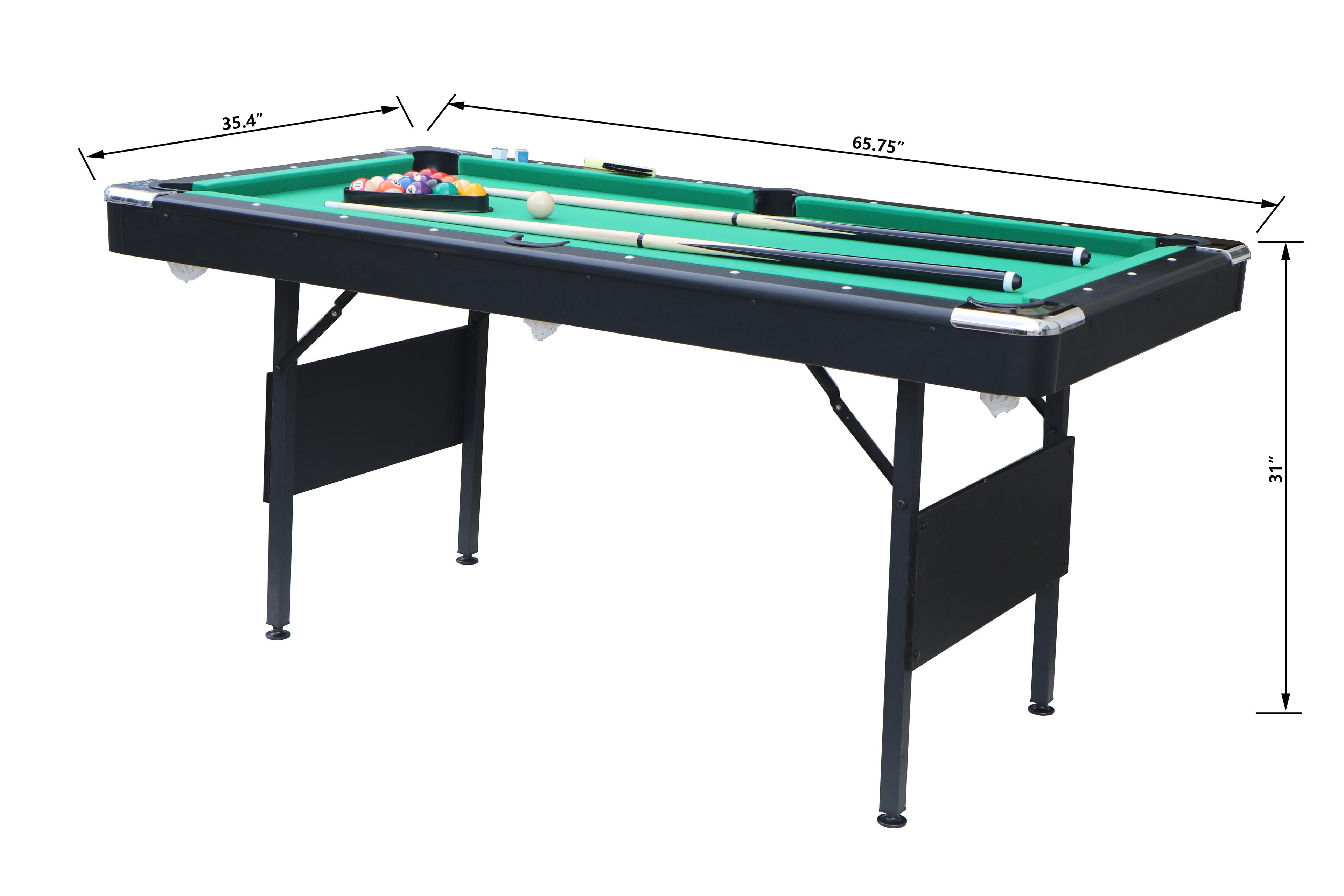 5.5 Ft Black MDF Multifunctional Billiards and Table Tennis Table