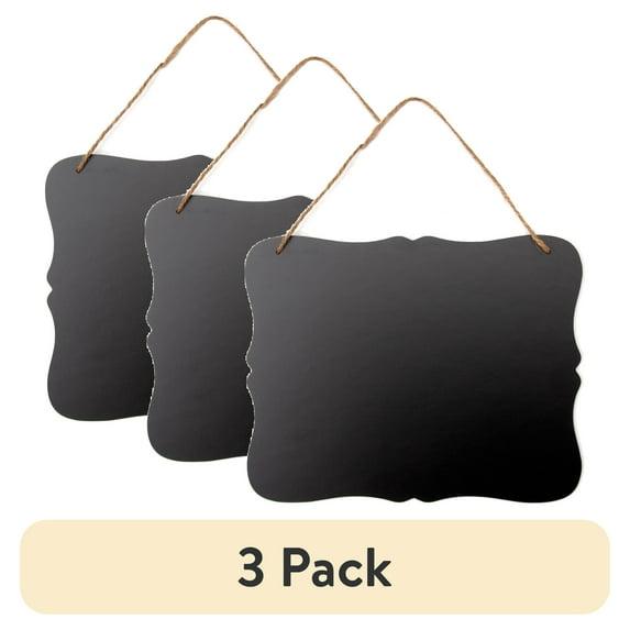 Cousin DIY 8"x10" Double Sided MDF Scrolled Rectangle Chalkboard Sign, Black MDF