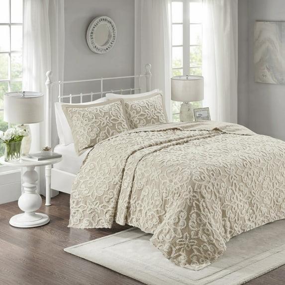 Kelly Clarkson Home Emberly Tufted 100% Cotton Sateen Coverlet Set in Farmhouse Style