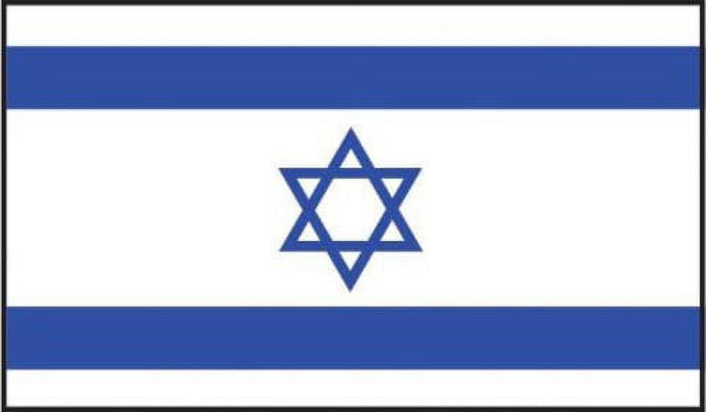 Fly Breeze 3x5 Foot Israel Flag - Vivid Color and Fade proof - Canvas Header and Double Stitched - Israeli National Flags Polyester with Brass Grommets 3 X 5 Ft as show