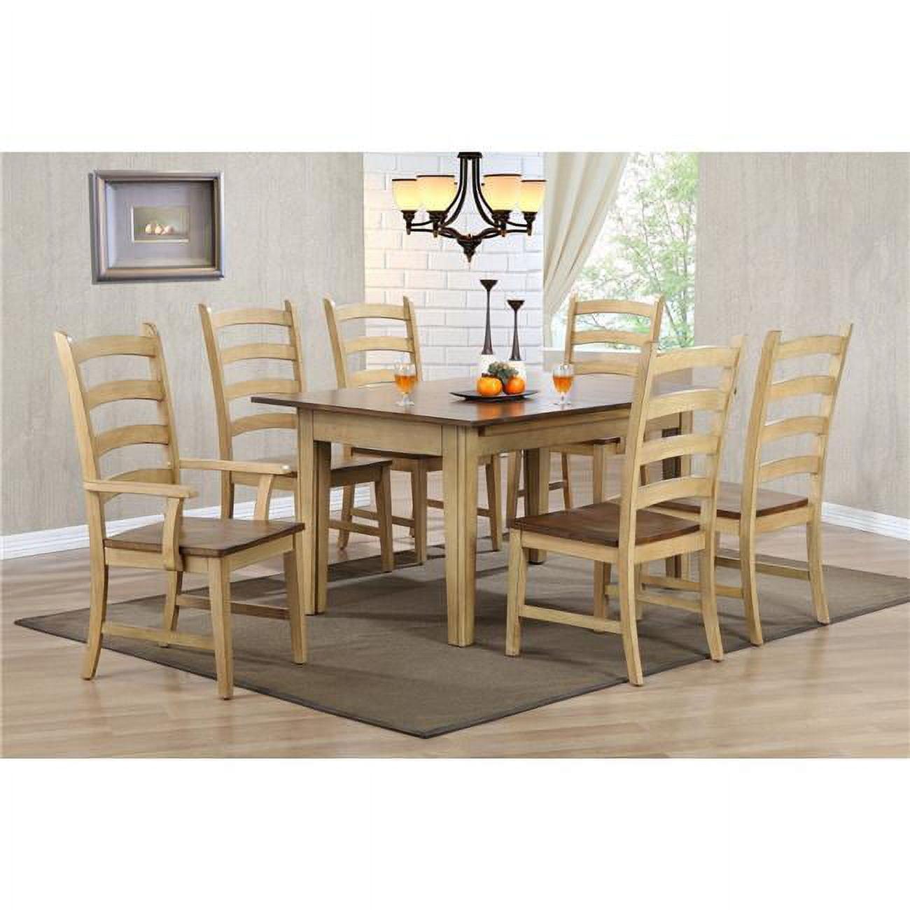 Weathered Oak Rectangular Extension Dining Set with 6 Chairs