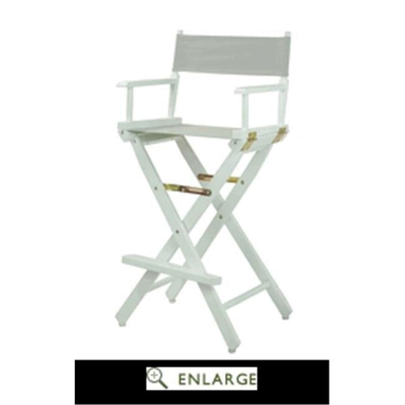 "30" Director's Chair Black Frame-Gray Canvas"