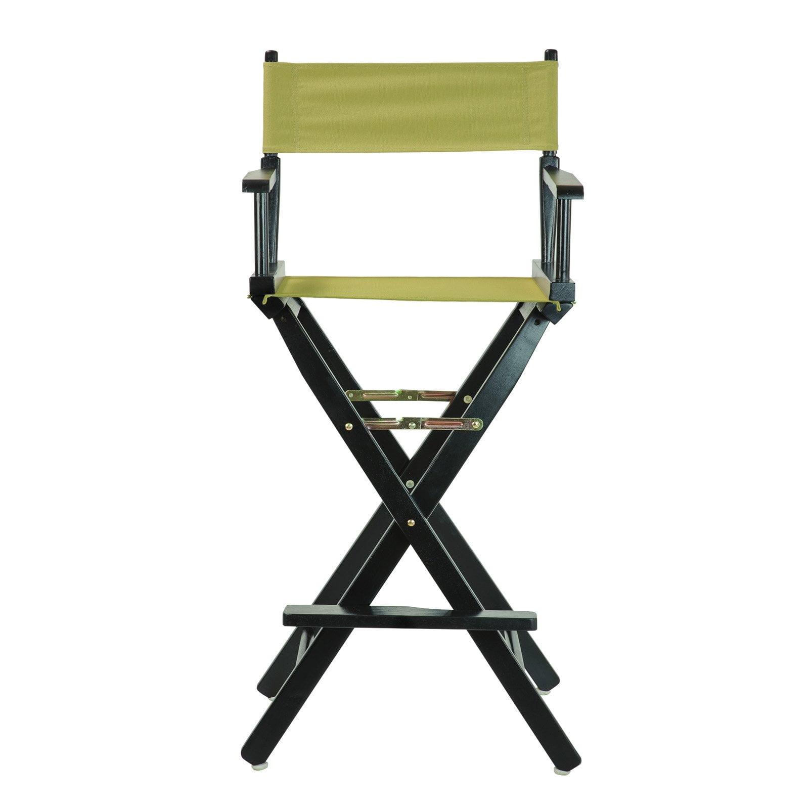 "30" Director's Chair Black Frame-Lime Green Canvas"