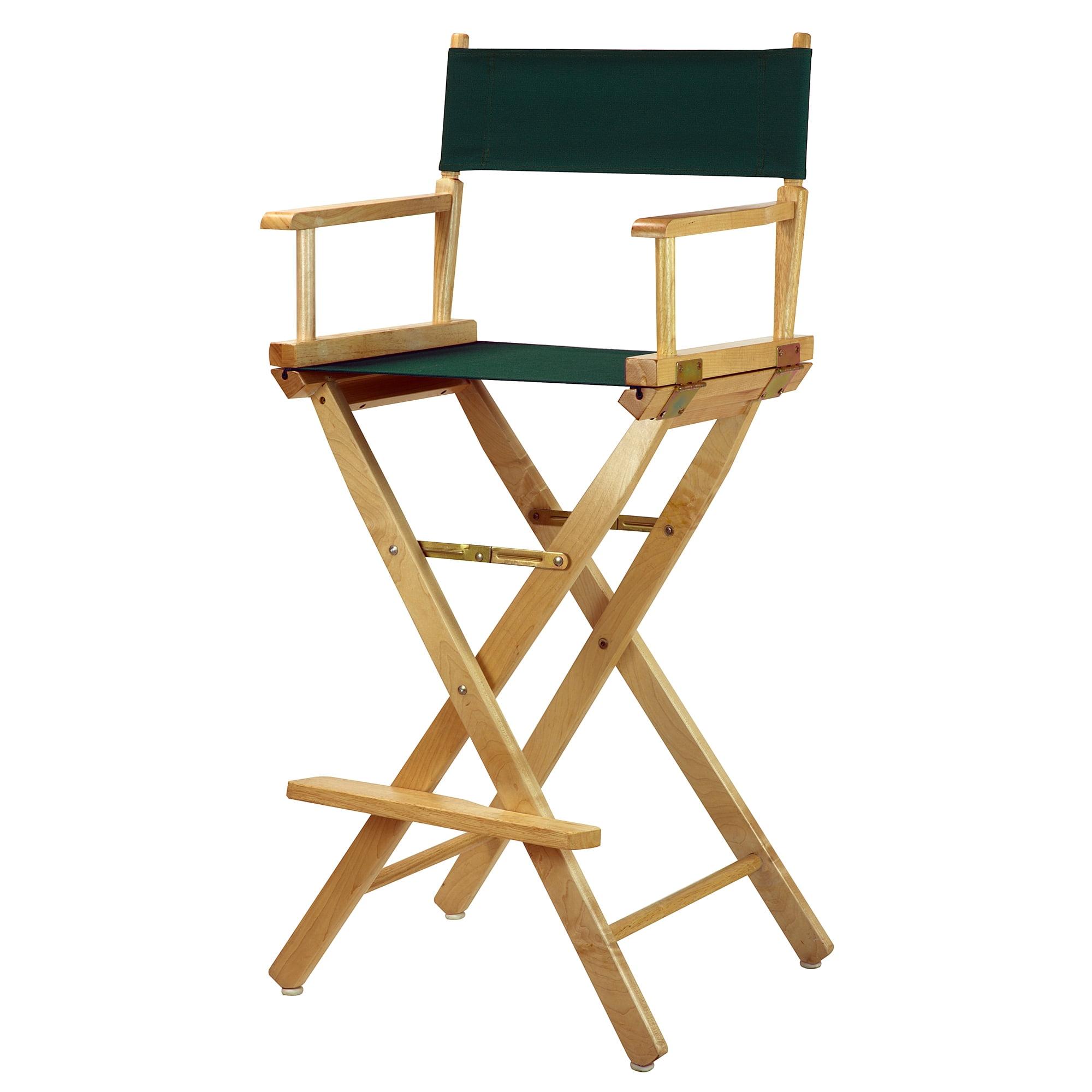 230-00-021-32 30 in. Directors Chair Natural Frame with Hunter Green Canvas