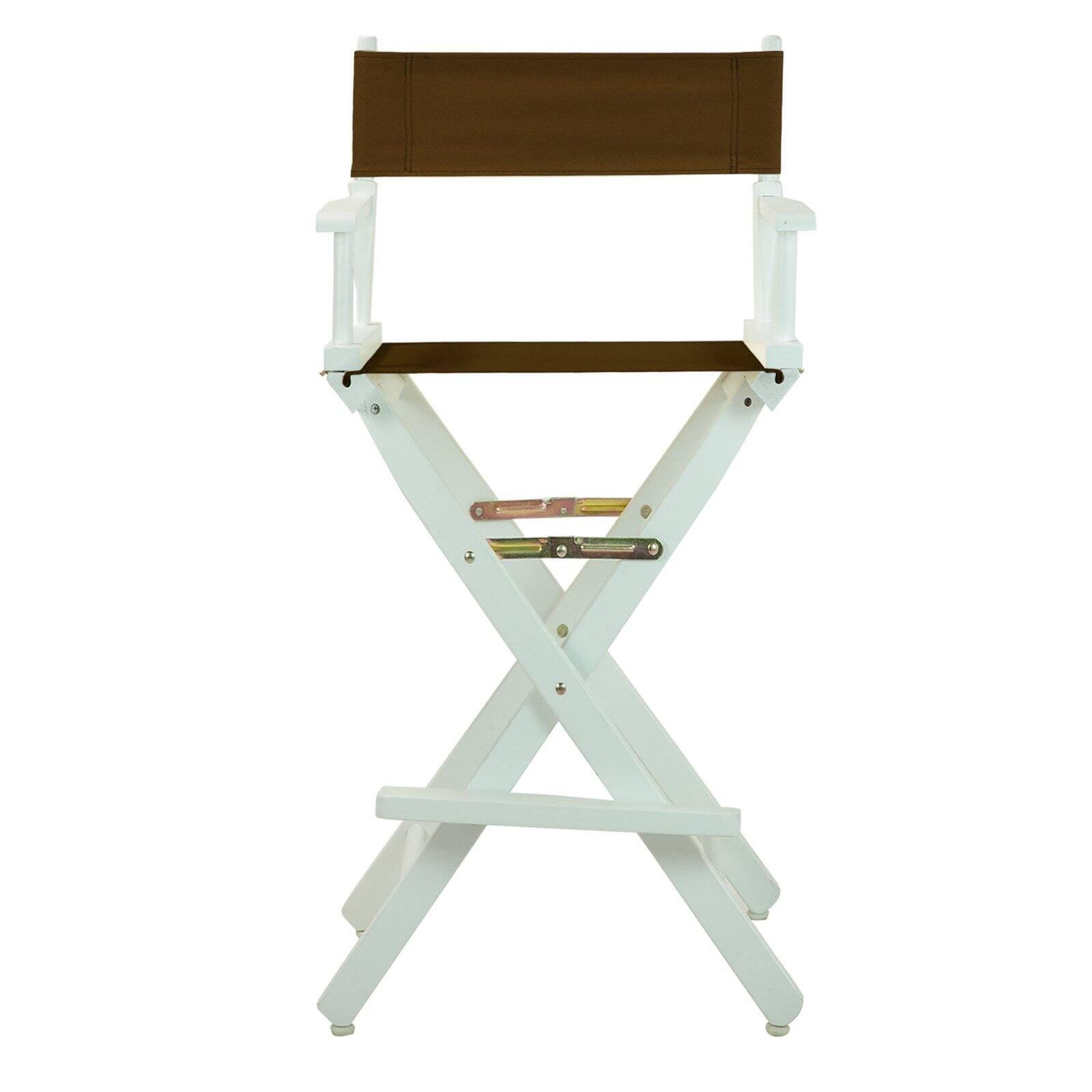 "30" Director's Chair White Frame-Purple Canvas"