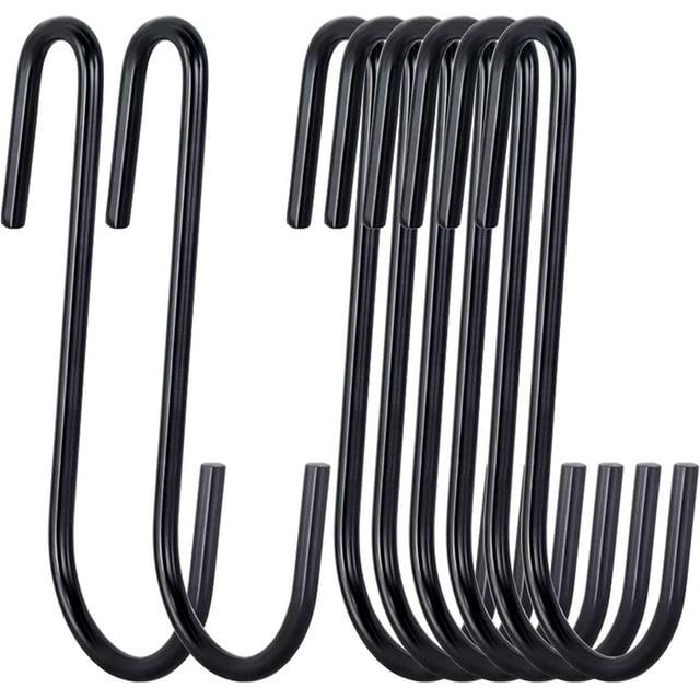 30 Pack Heavy Duty S Hooks Black S Shaped Hooks Hanging Hangers Pan Pot Holder Rack Hooks for Kitchenware Spoons Pans Pots Utensils Clothes Bags Towels Plants