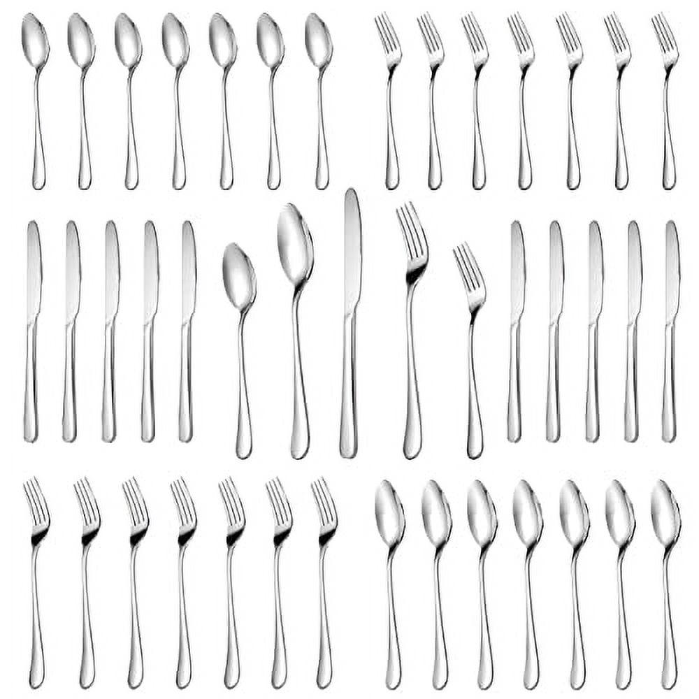 30-Piece Polished Stainless Steel Flatware Set for 6