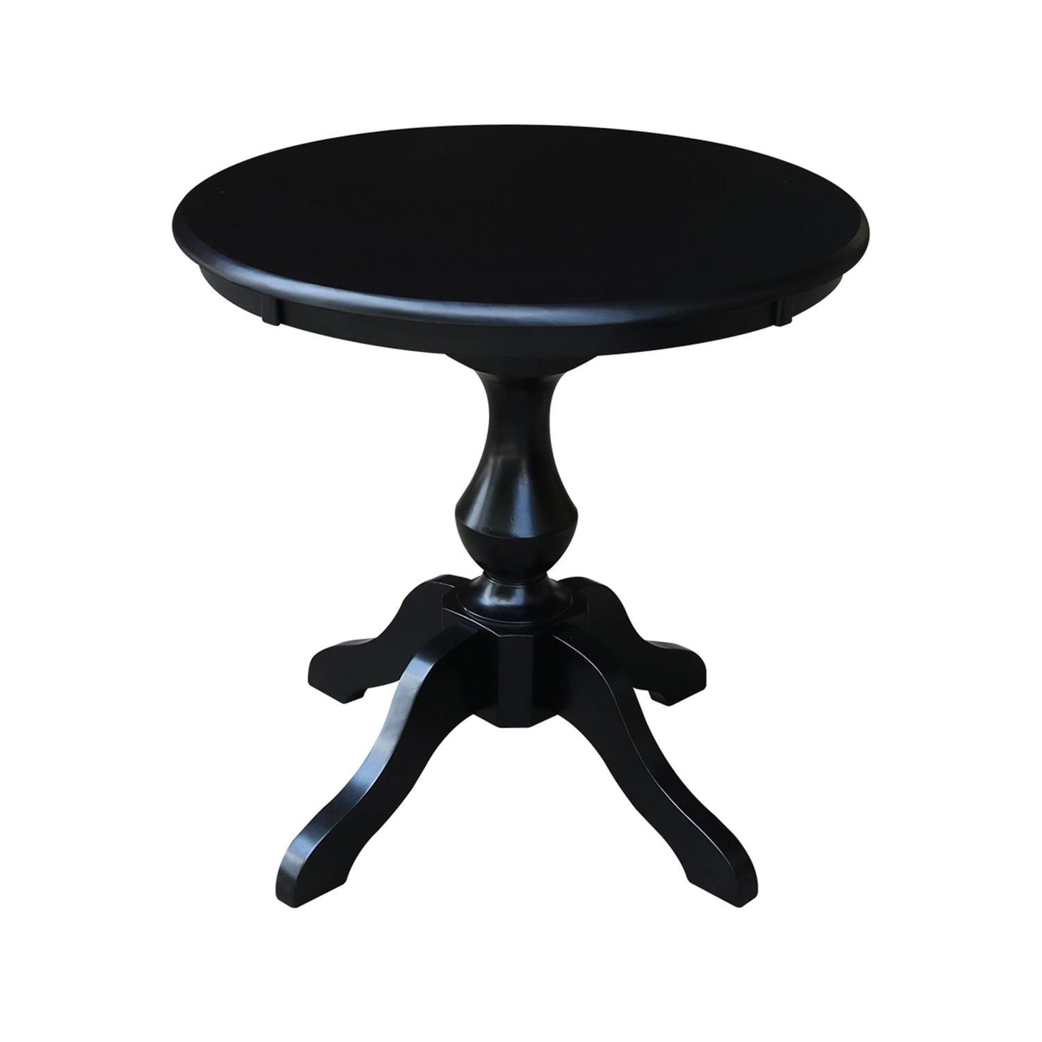 International Concepts 30" Round Top Pedestal Table-28.9" H, Black