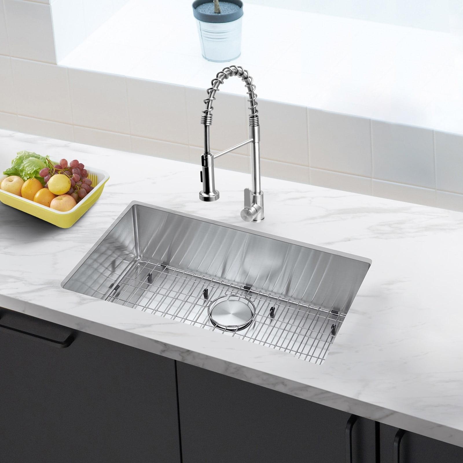 30'' L Undermount Single Bowl Stainless Steel Kitchen Sink