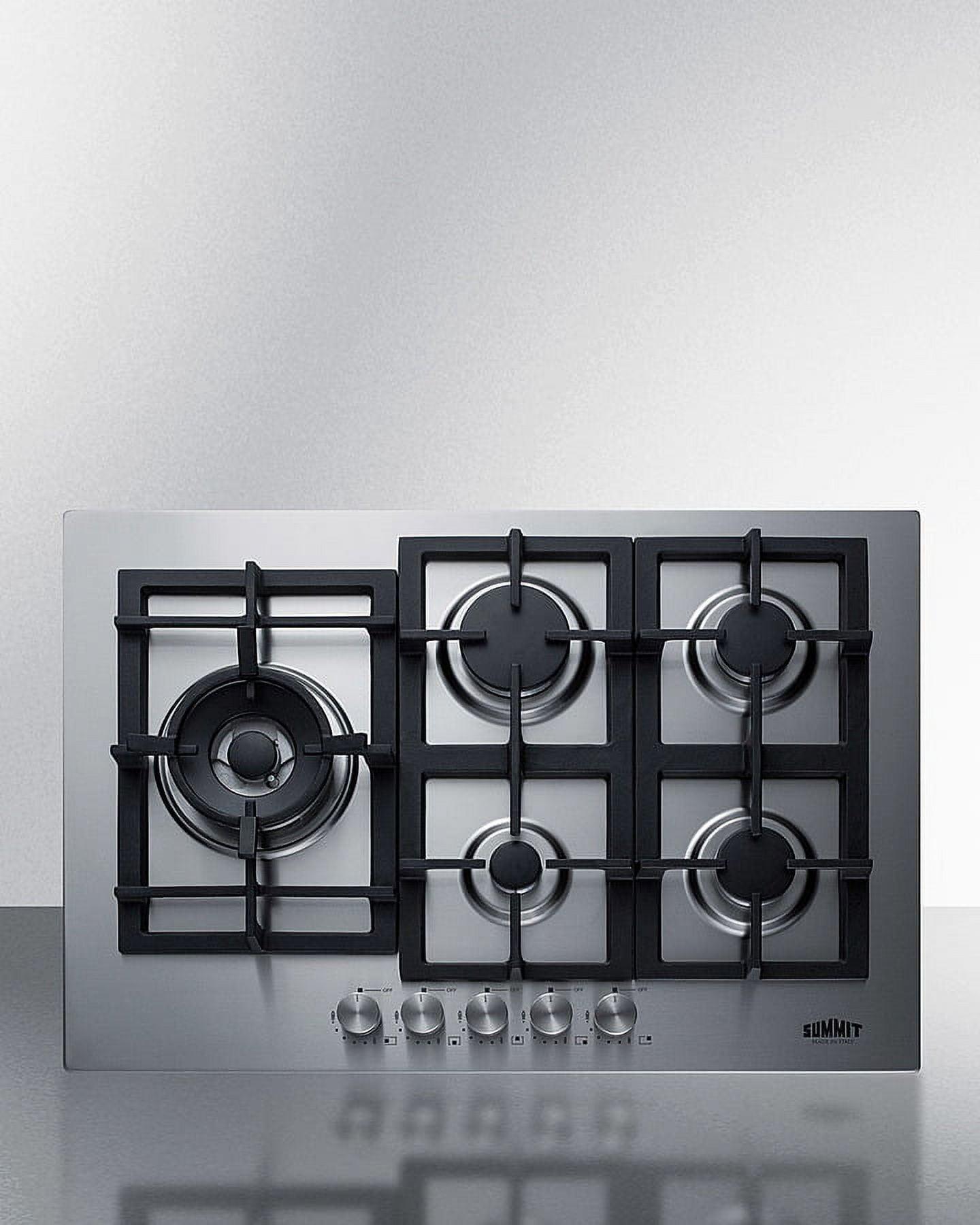 30" Wide 5-Burner Gas Cooktop In Stainless Steel
