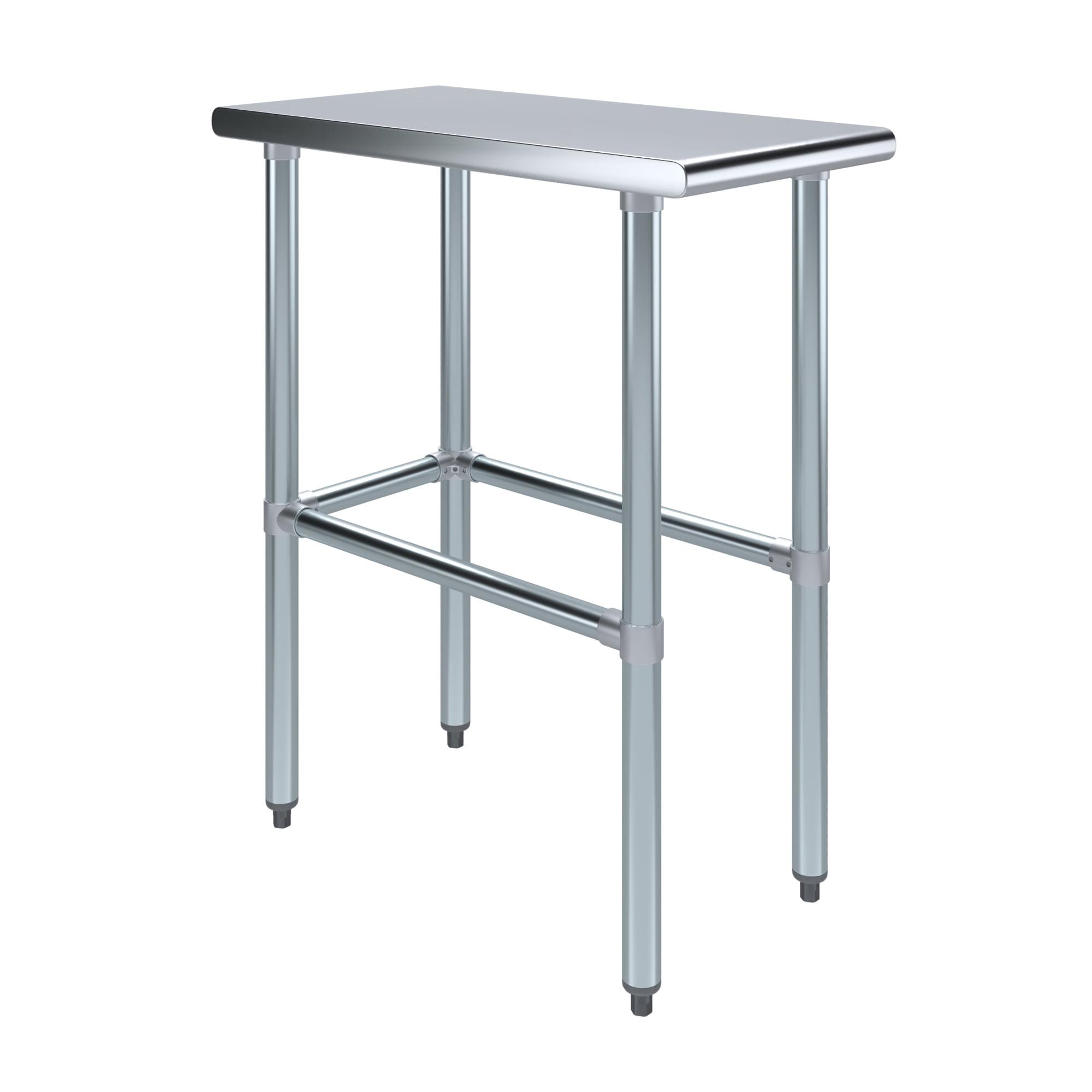 15" x 30" Stainless Steel Work Table with Galvanized Legs