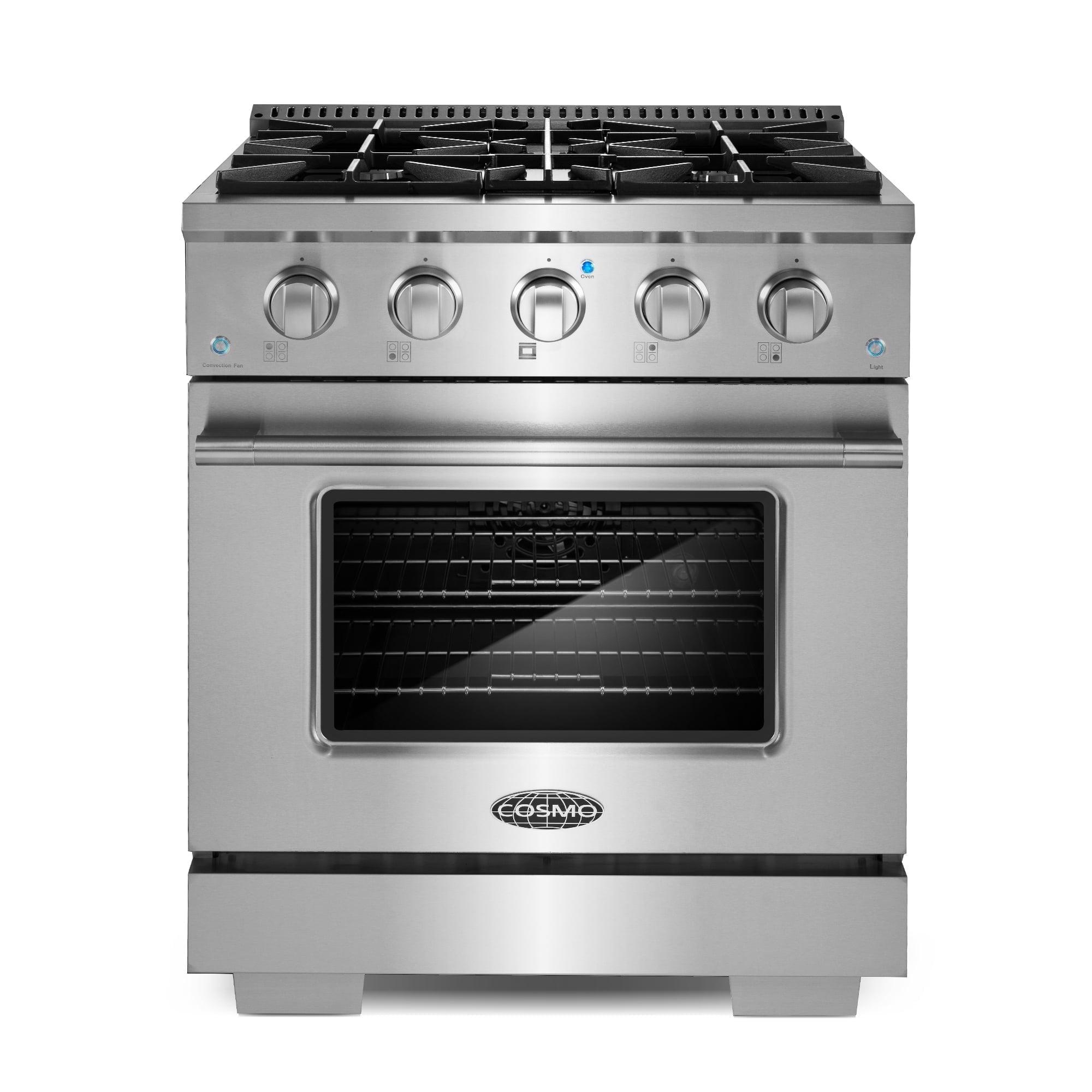 30 in. 3.5 cu. ft. Gas Range with 4 Burners in Stainless Steel