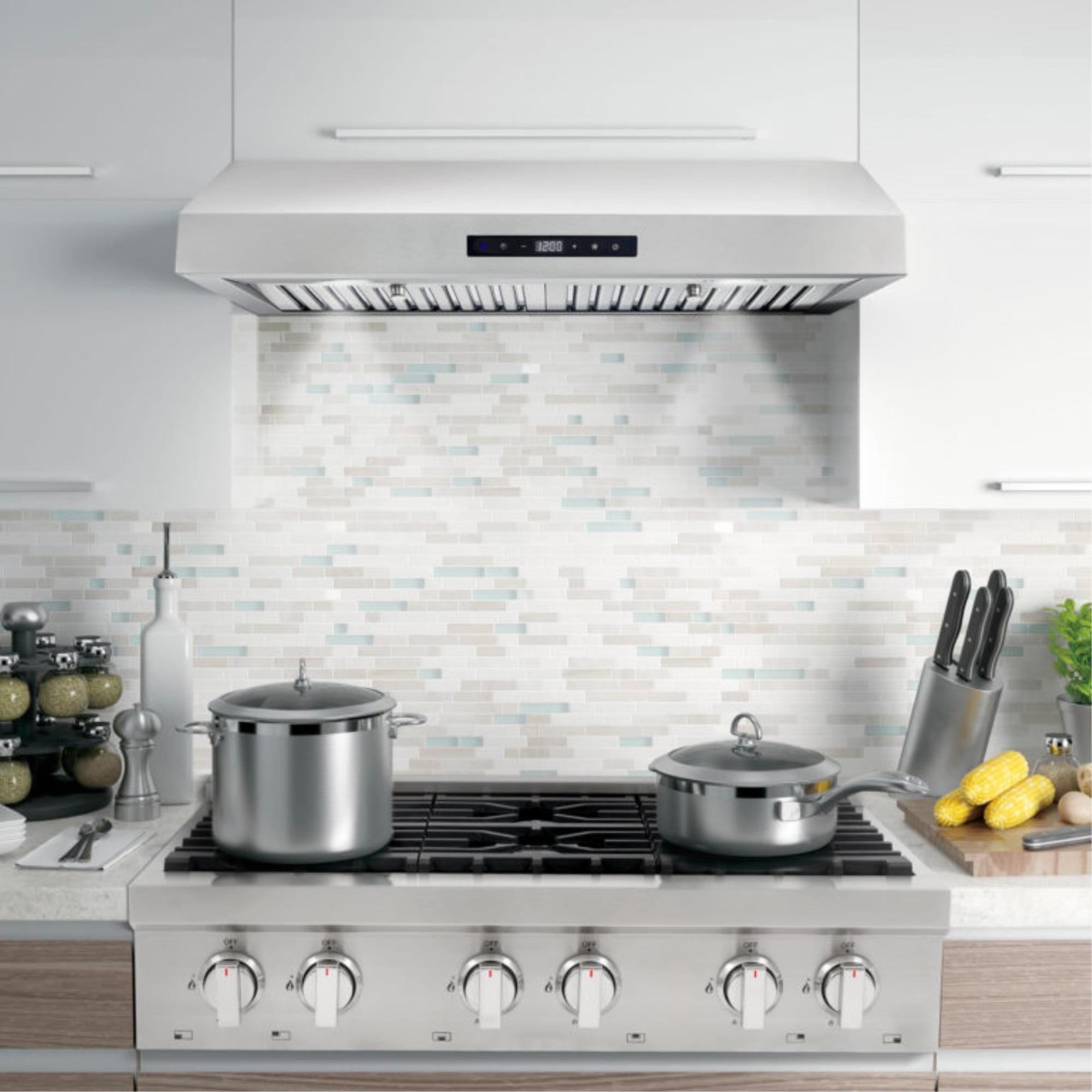 Cosmo 30 in. Haven Collection Ducted Under Cabinet Range Hood, Touch Controls, LED Lights, Permanent Filters in Matte Black