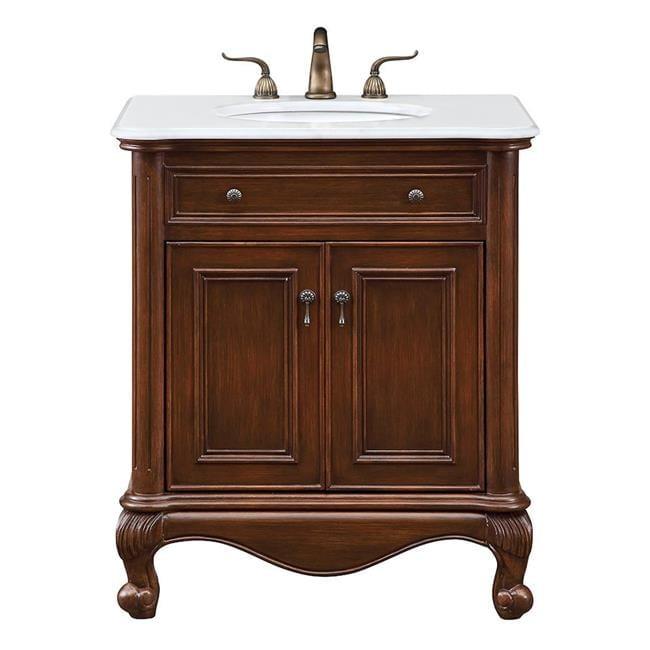 Altabelli 30'' Single Bathroom Vanity with Engineered Marble Top