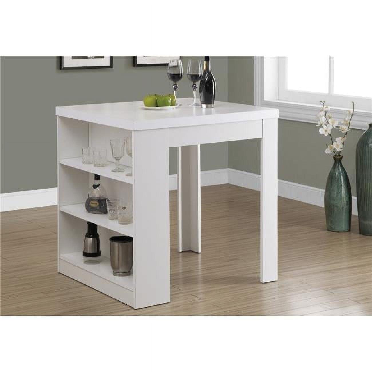 Elegant 30" White Transitional Counter Height Dining Table