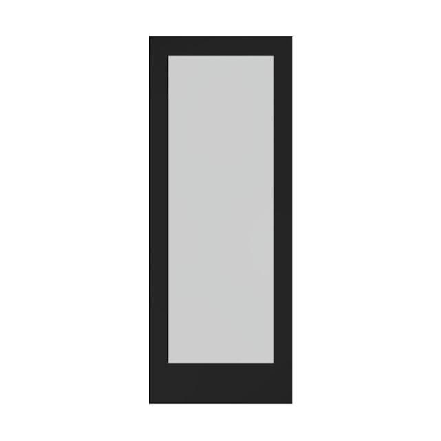 EightDoors Frosted Glass 1-Lite Wood Painted French Doors