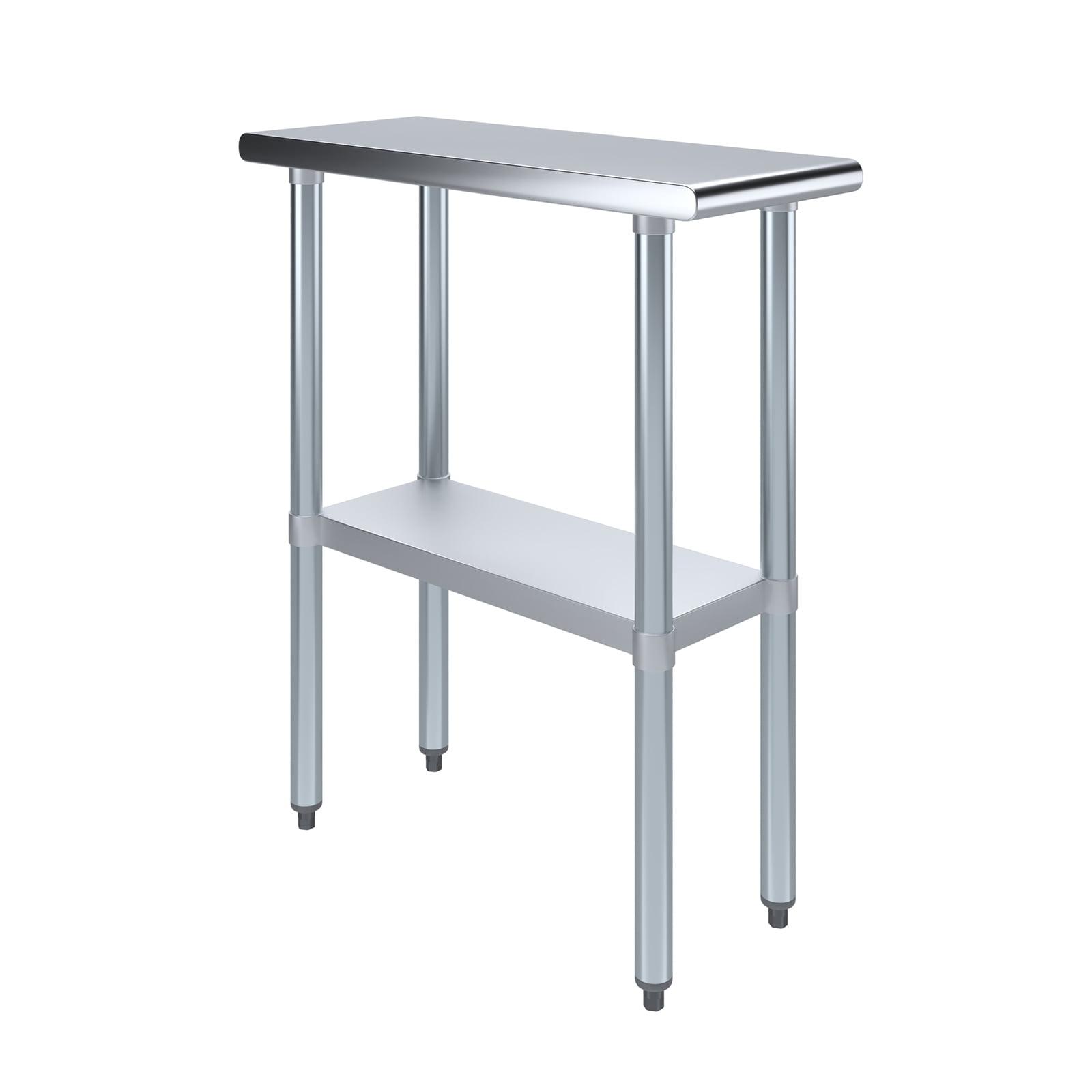 Stainless Steel Table with Undershelf. Metal Prep Table. NSF.