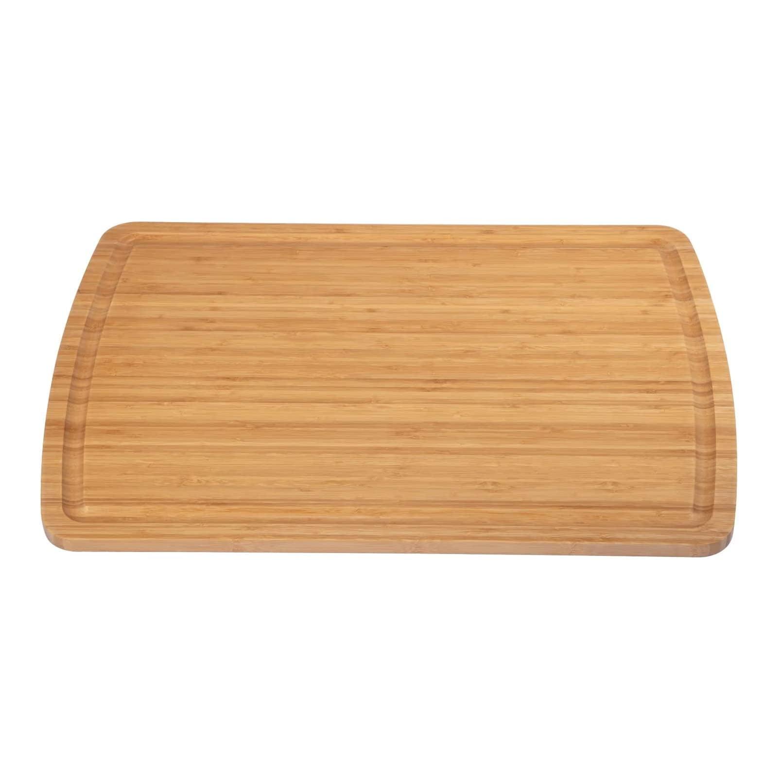 Yesfashion Extra Large Bamboo Cutting Board for Kitchen, 30 x 20 Inch Wooden Butcher Block for Turkey, Meat, Vegetables, BBQ, Over the Stove Cutting Board with Juice Groove