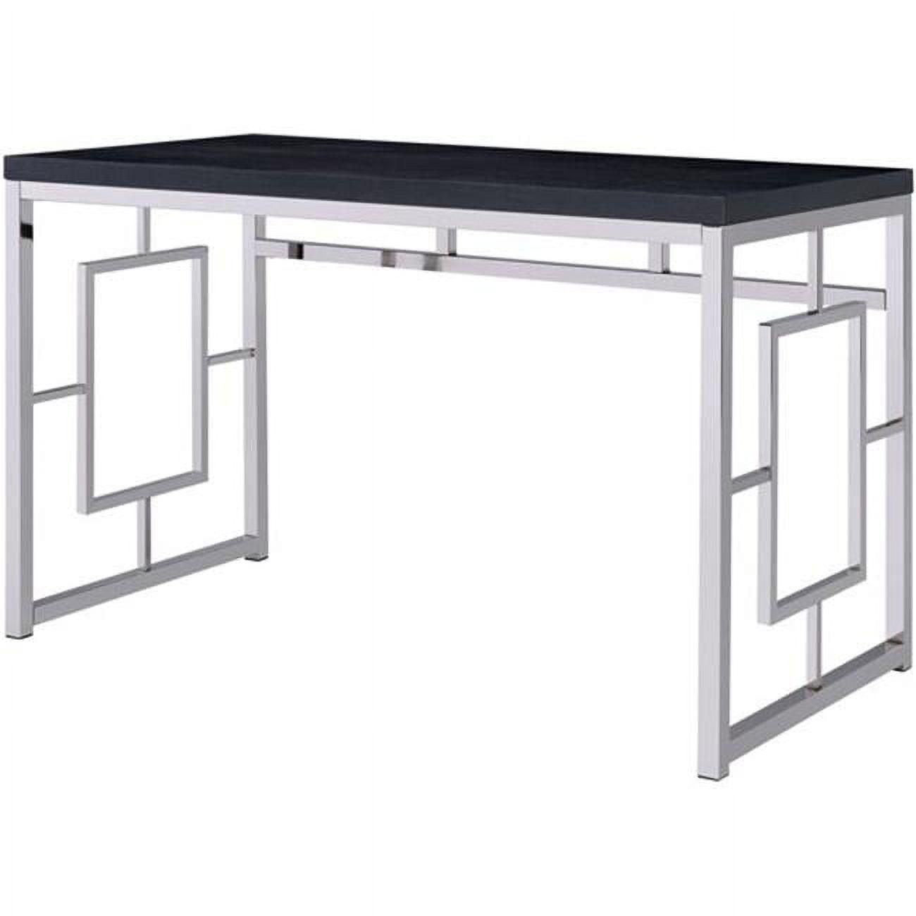 Contemporary Adina Desk Cappuccino - Steve Silver Co.: Chrome Finish, Faux Wood, 47" Width, No Storage