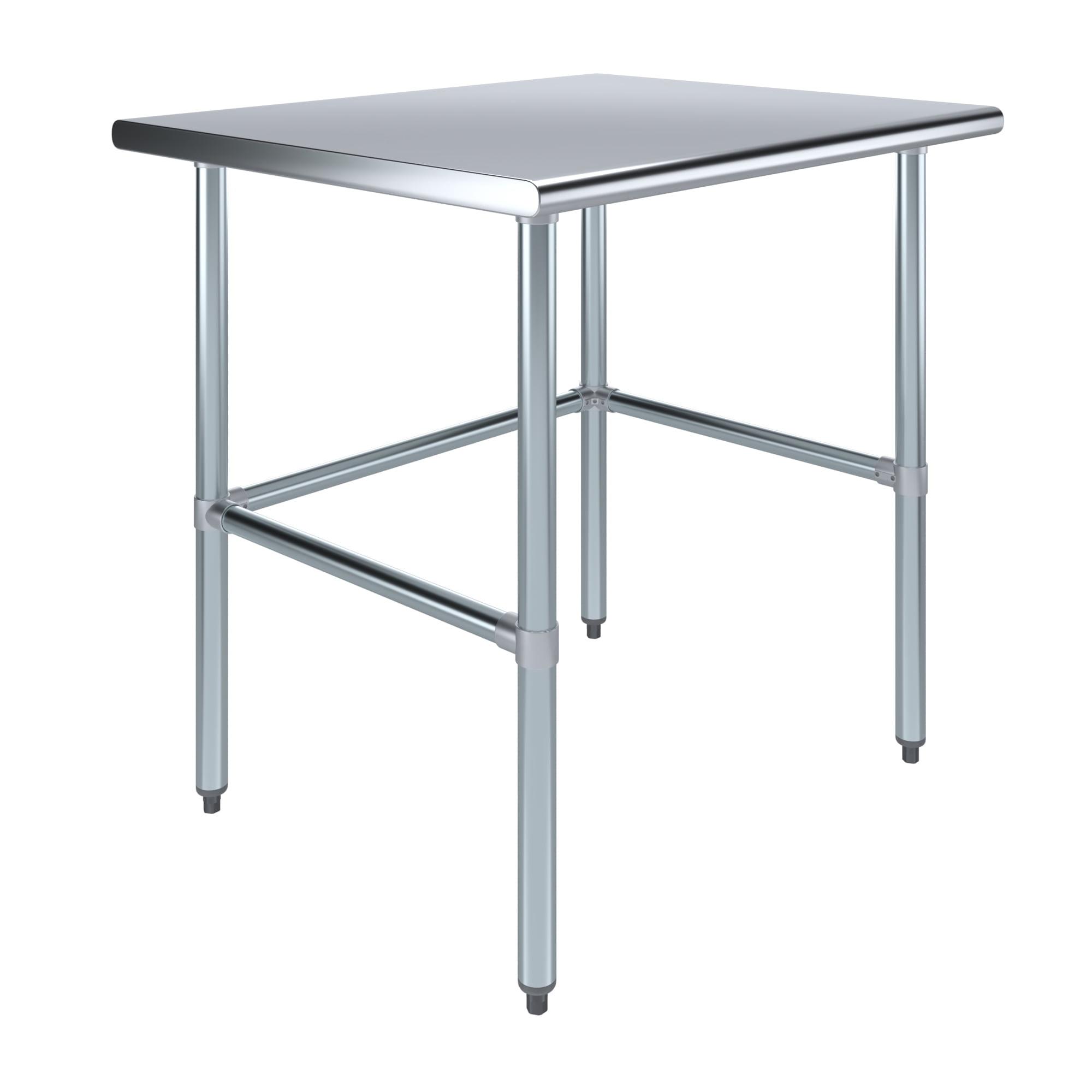 36" Stainless Steel Utility Work Table with Open Base