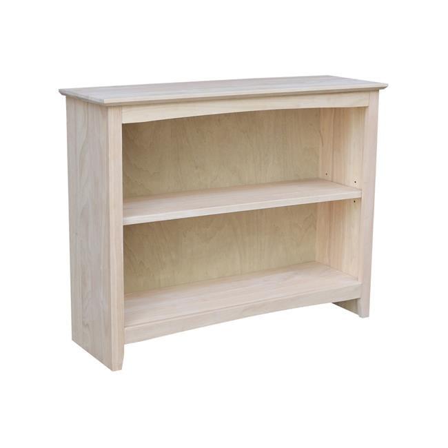 30"x38" Shaker Bookcase Unfinished - International Concepts