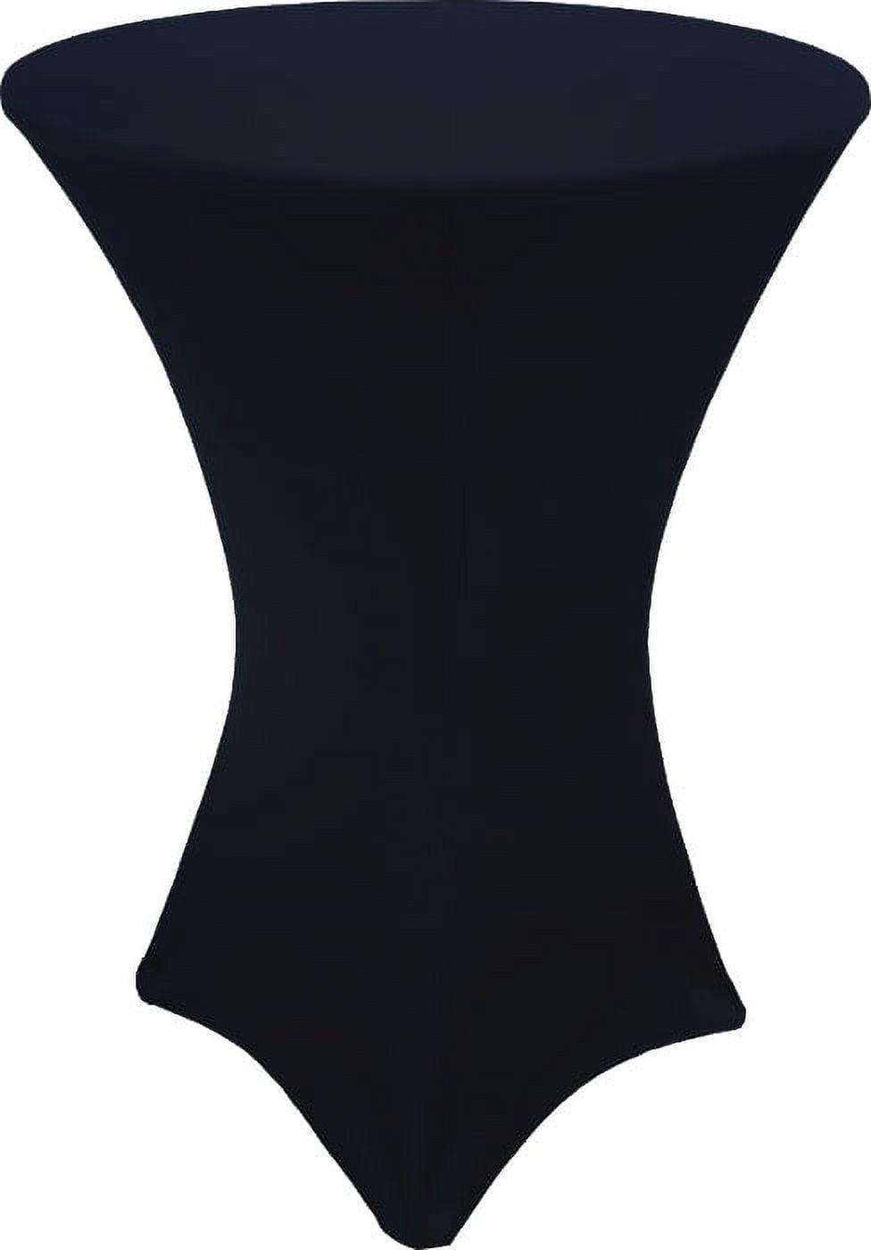 30 x 42 Black Stretch Fitted Spandex Highboy Cocktail Cover -by Banquet Tables Pro