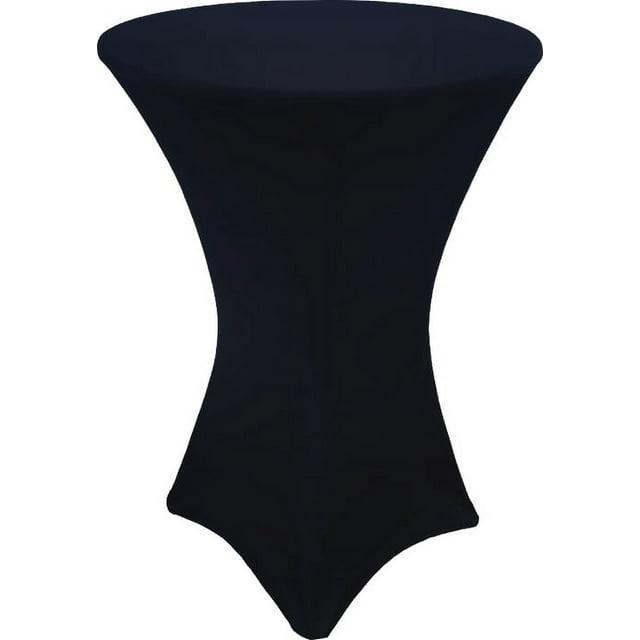 30 x 42 Black Stretch Fitted Spandex Highboy Cocktail Cover -by Banquet Tables Pro