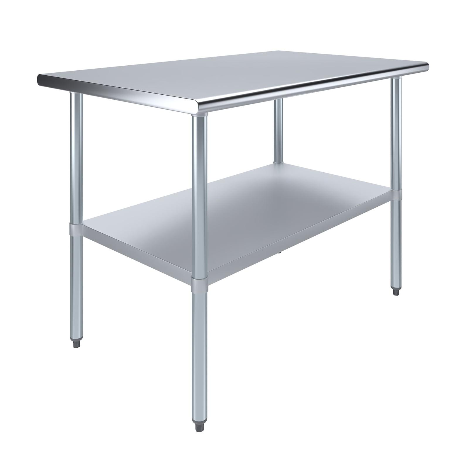 Stainless Steel Work Table with Undershelf. Metal Prep Table. NSF - Certified