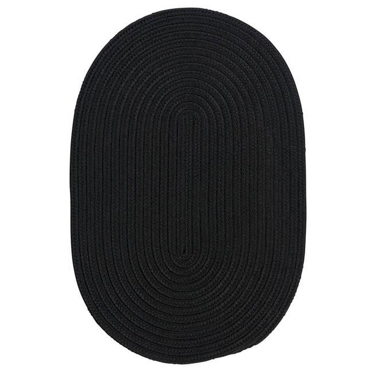 Black Polypropylene Solid Outdoor Patio Mat