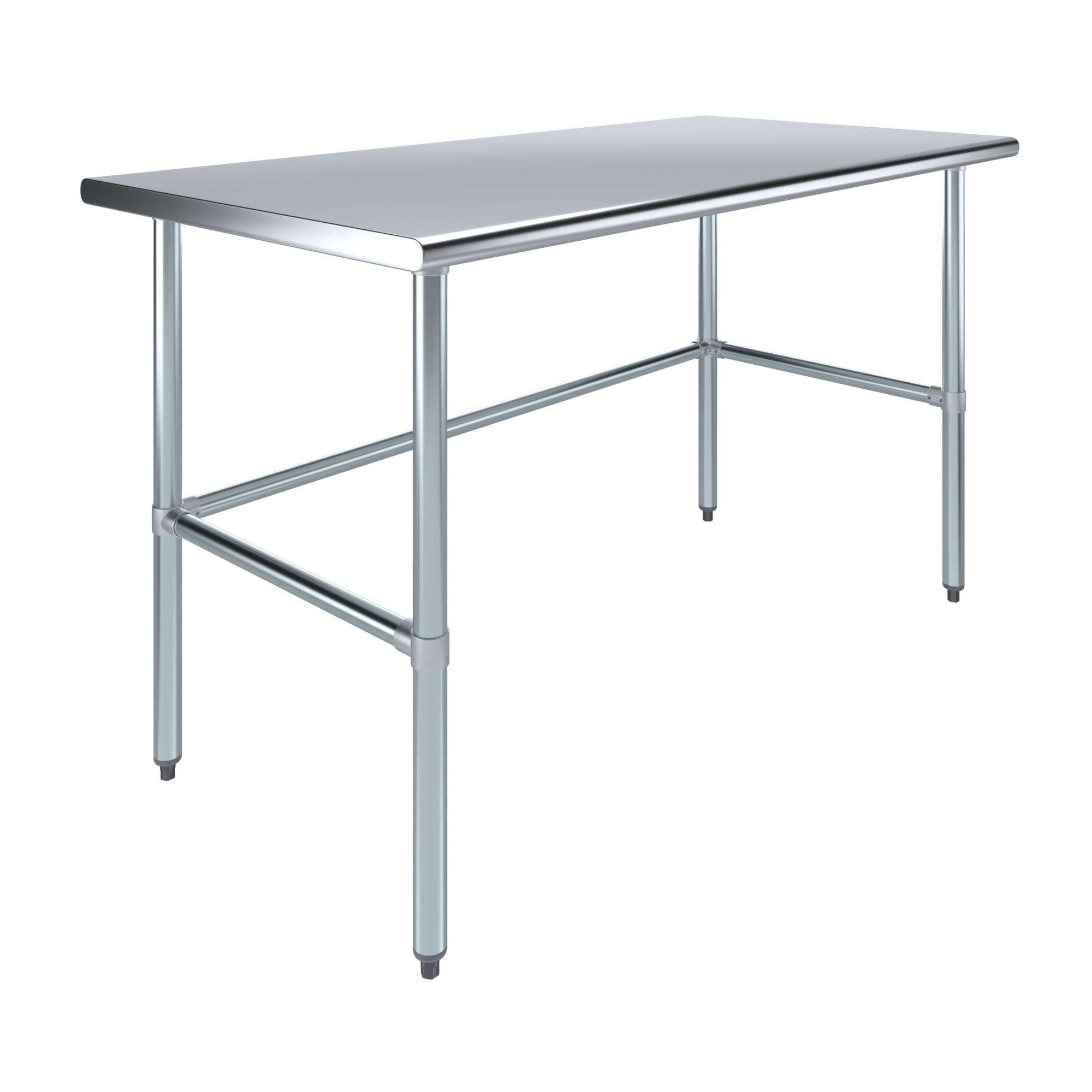 Amgood Stainless Steel Open Base Work Table