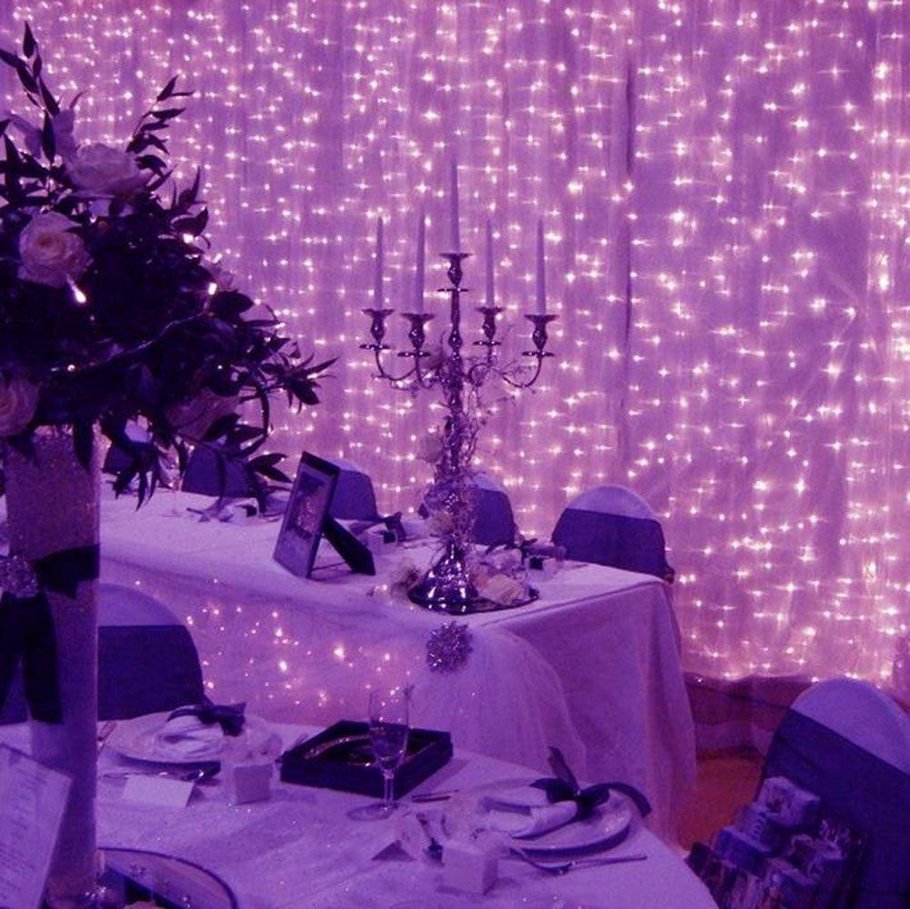 300 Led Icicle String Curtain Lights for Indoor - Purple