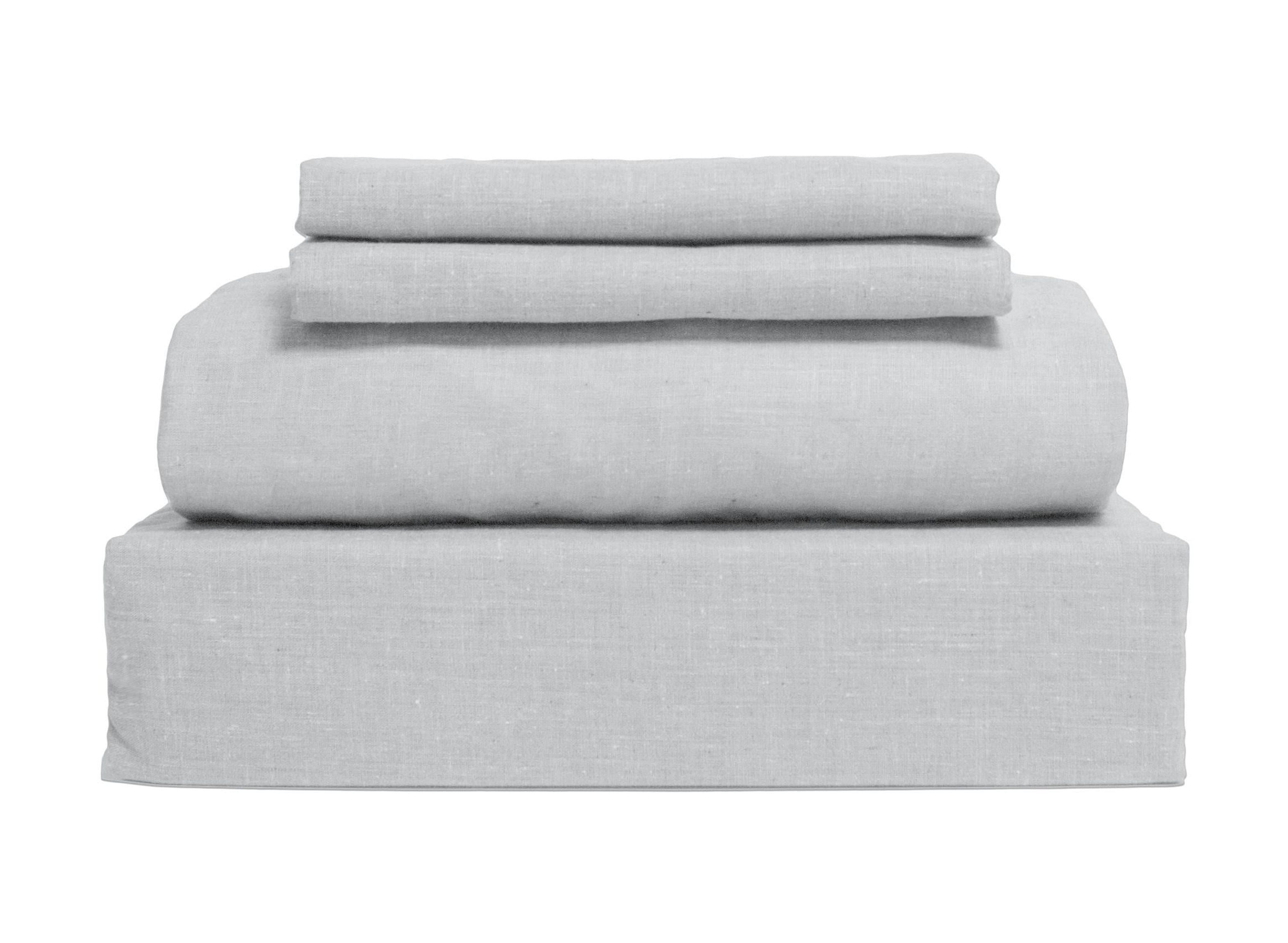 Cool Grey Full 100% Cotton 4-Piece Sheet Set