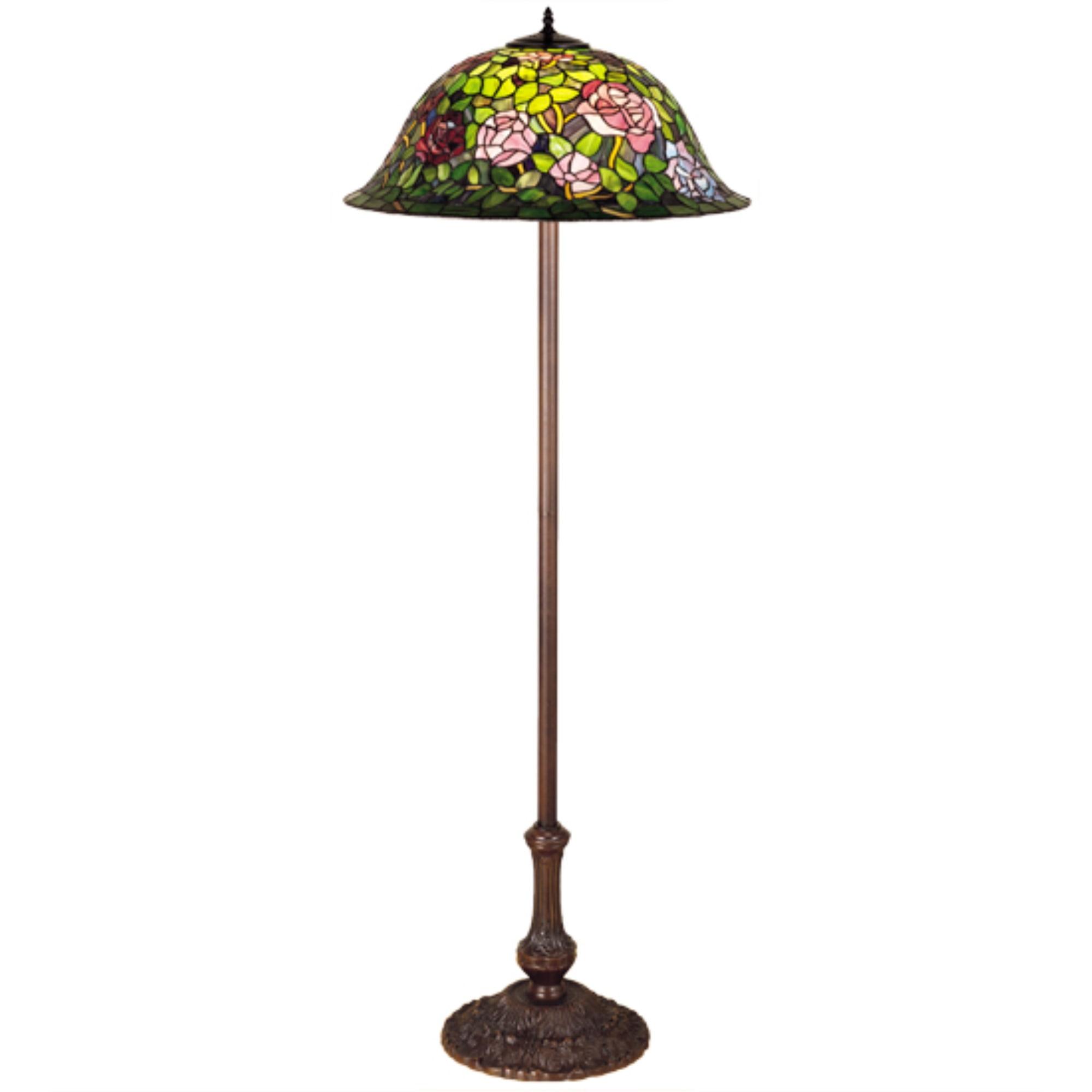 30368 Meyda 63"H Tiffany Rosebush Floor Lamp
